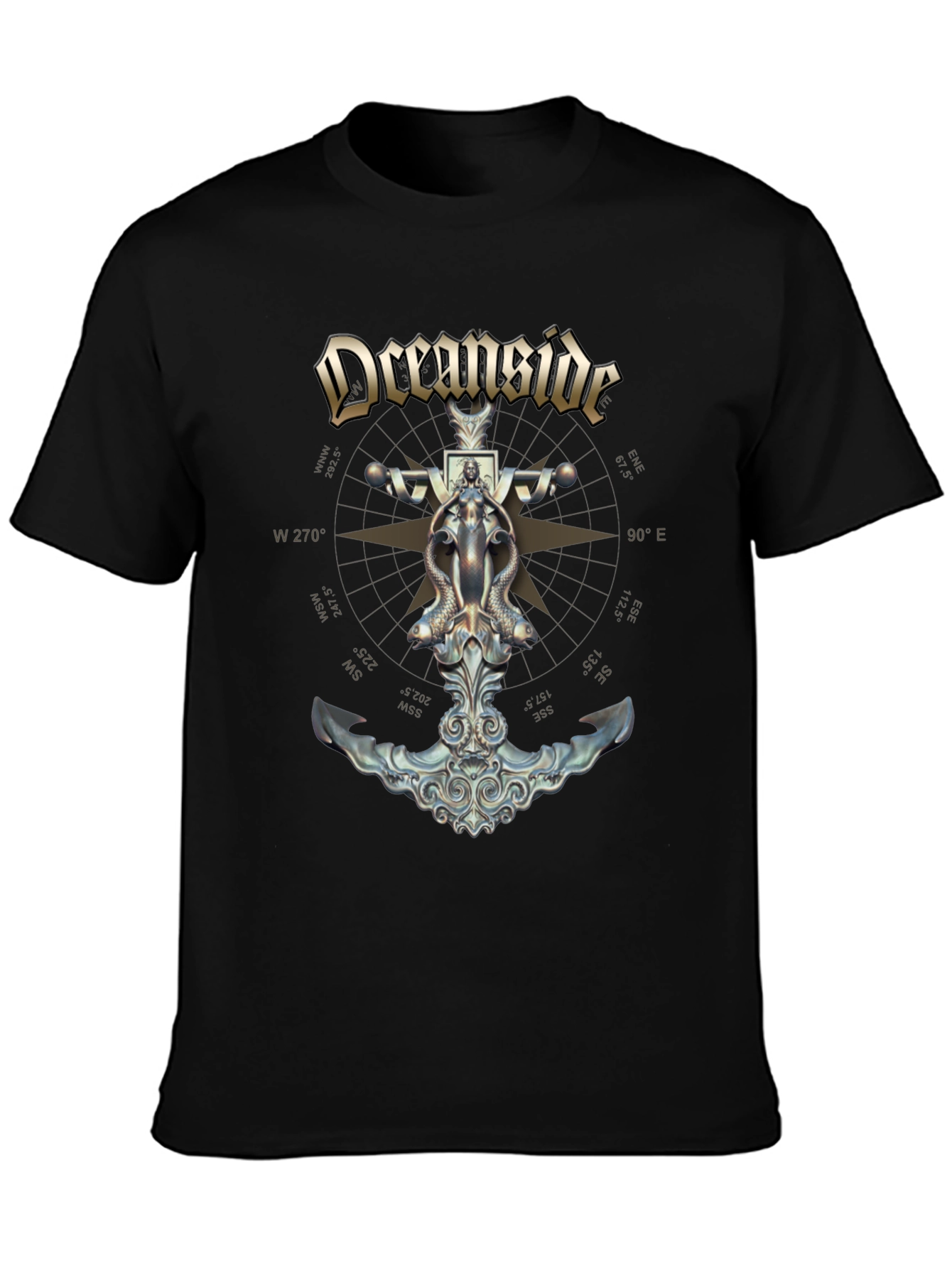 Oceanside Anchor Compass Graphic T-Shirt