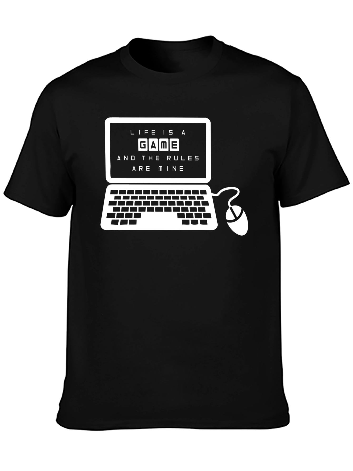Life is a Game Black T-Shirt - Gamer Style