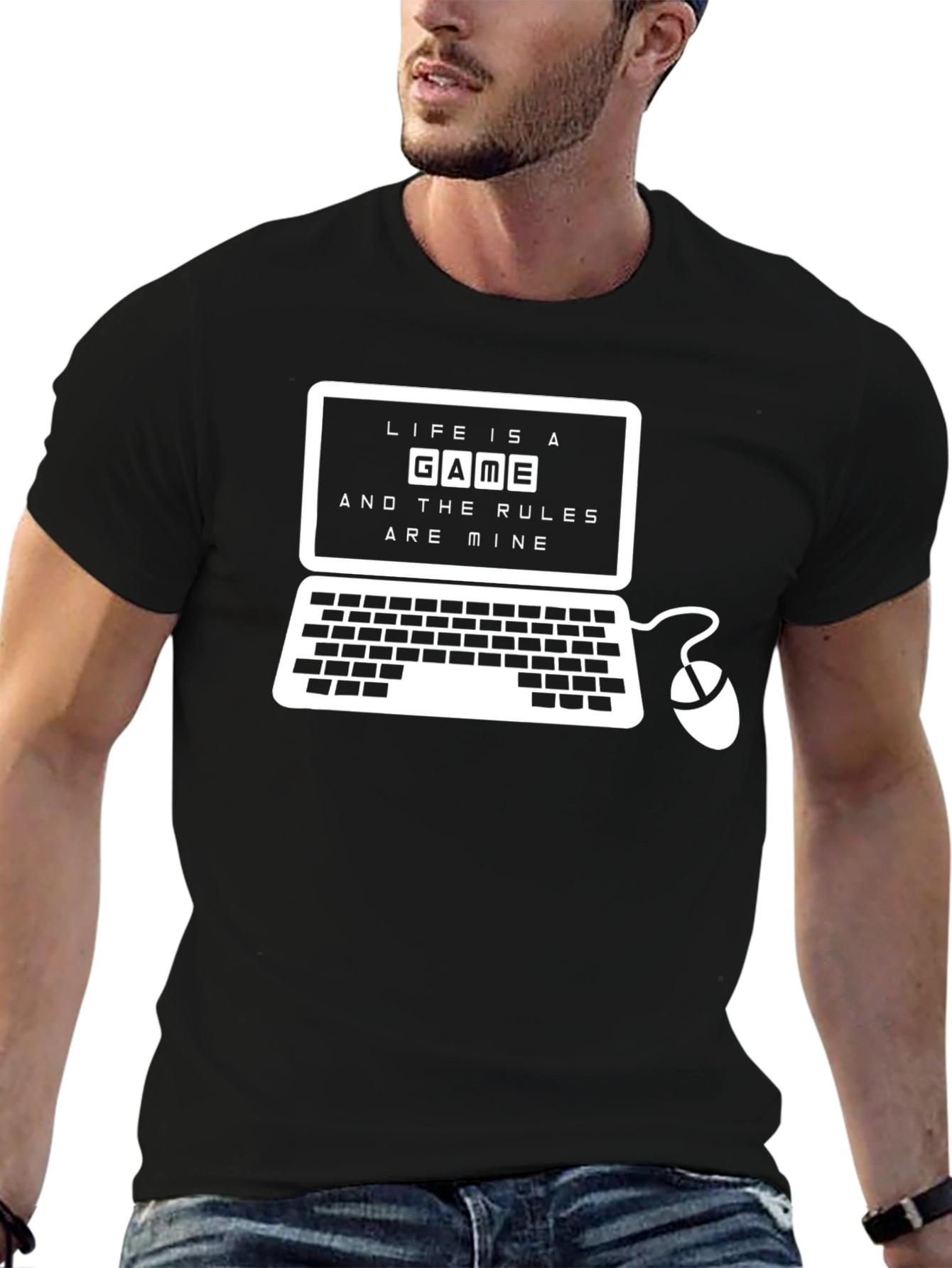 Life is a Game Black T-Shirt - Gamer Style