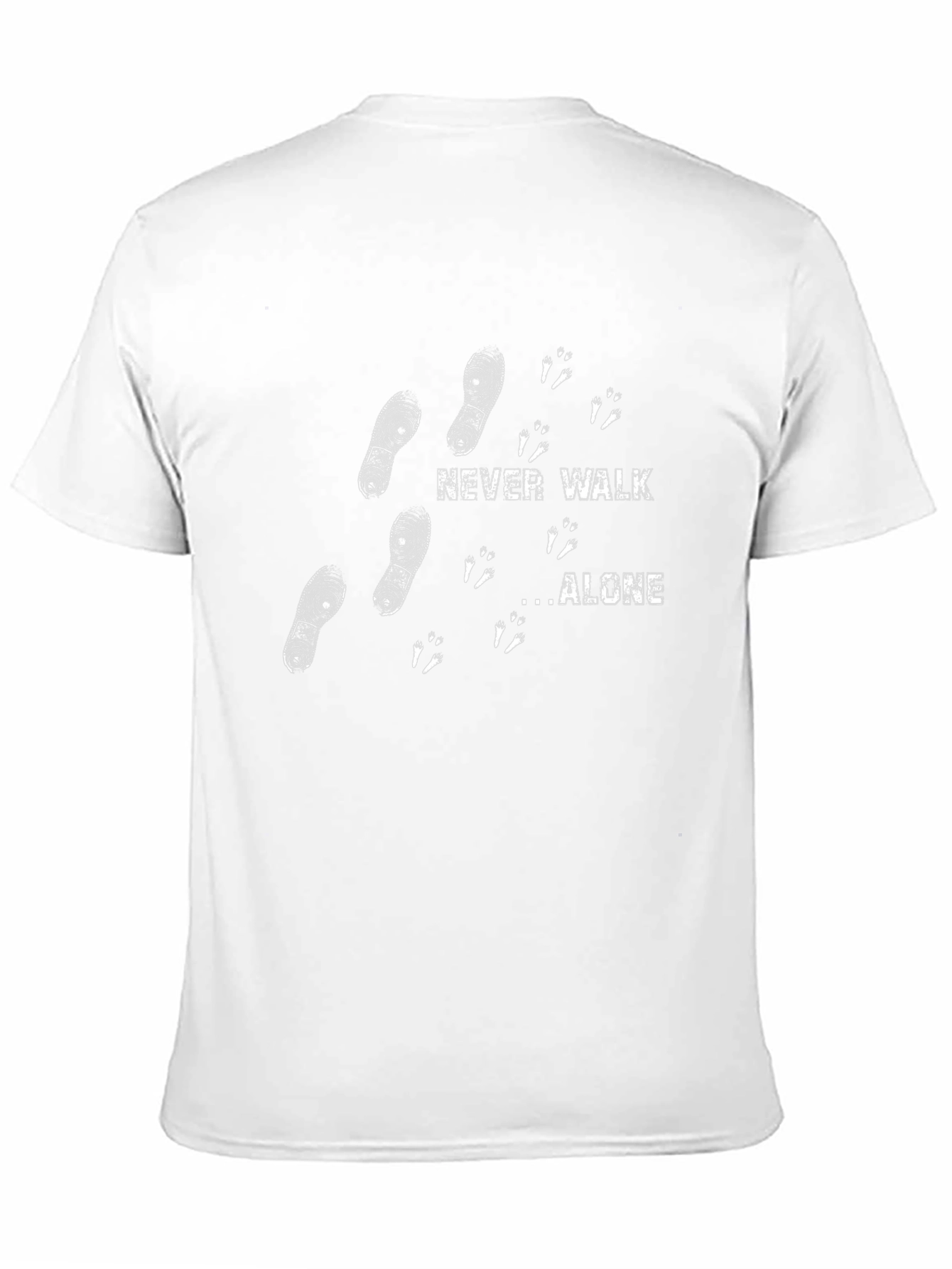 Never Walk Alone Graphic Black T-Shirt