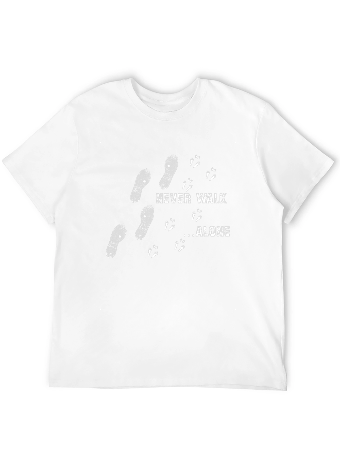 Never Walk Alone Graphic Black T-Shirt