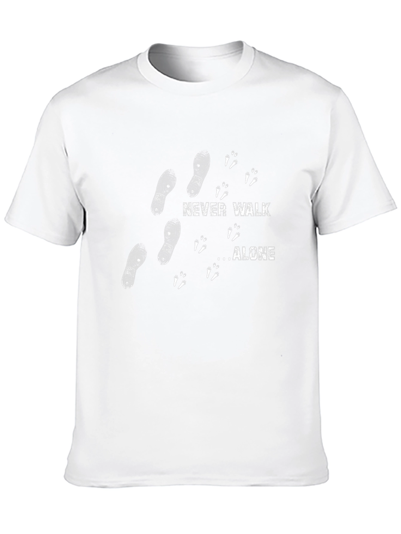 Never Walk Alone Graphic Black T-Shirt