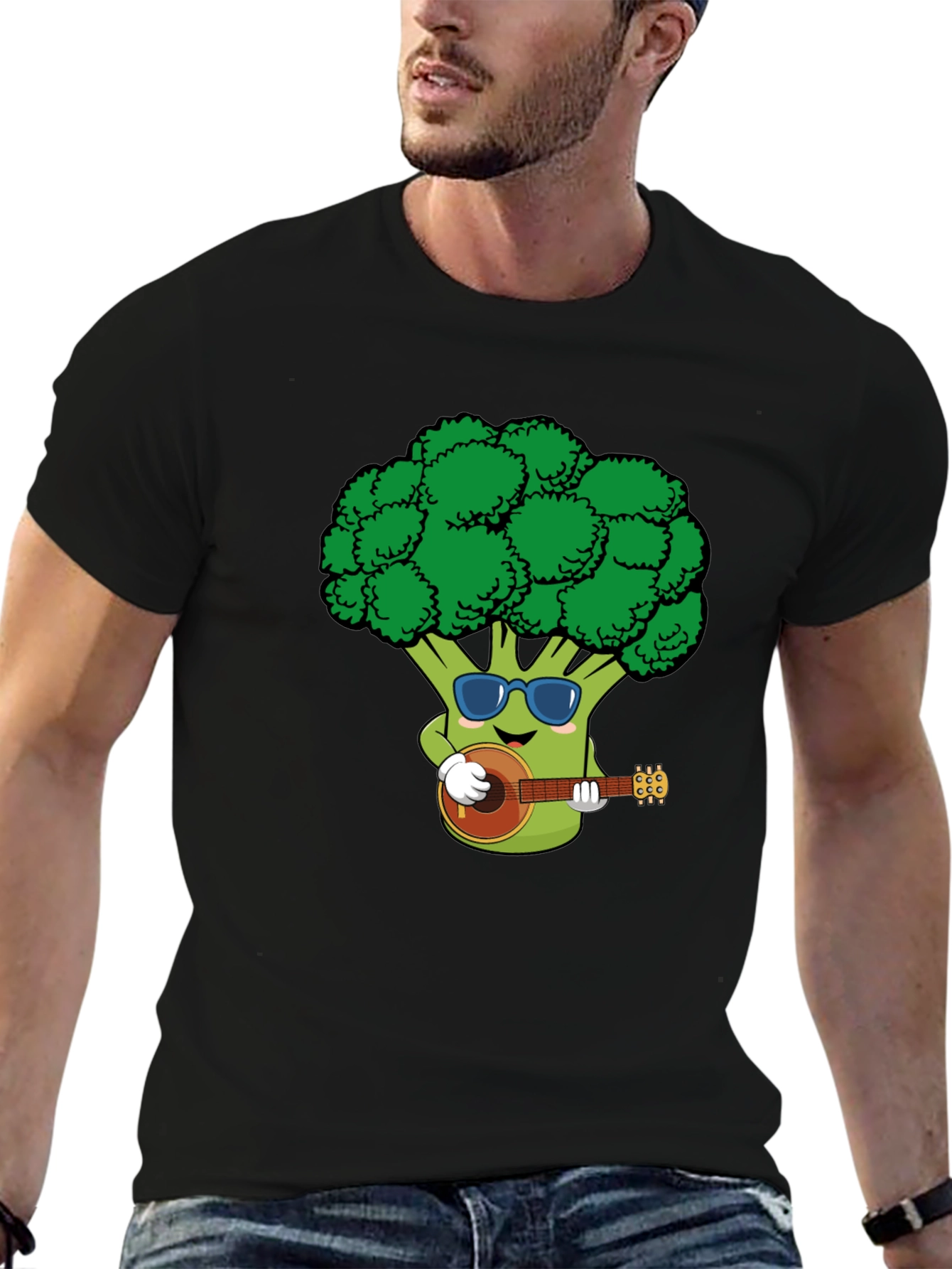 Broccoli Guitarist Graphic Tee