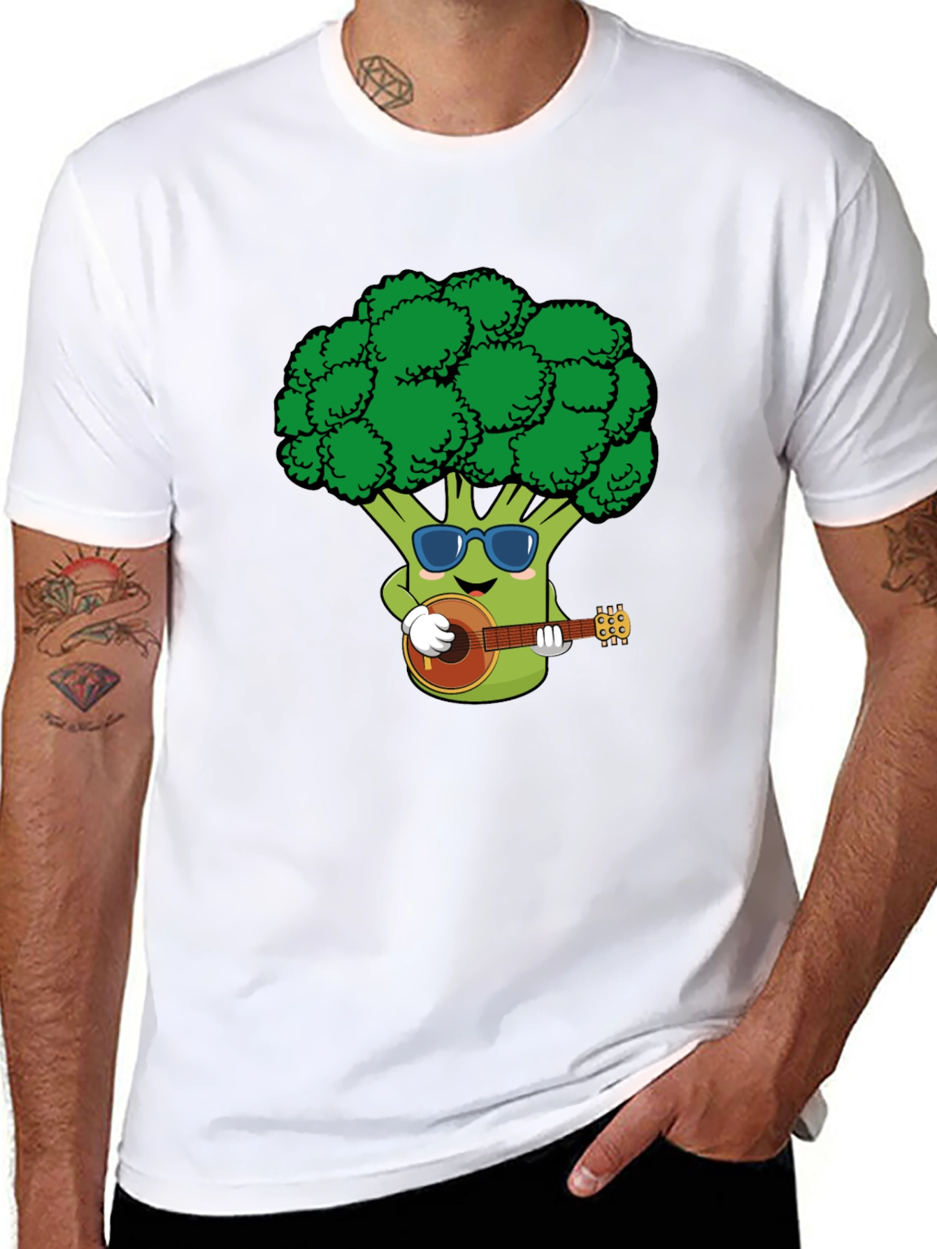 Broccoli Guitarist Graphic Tee