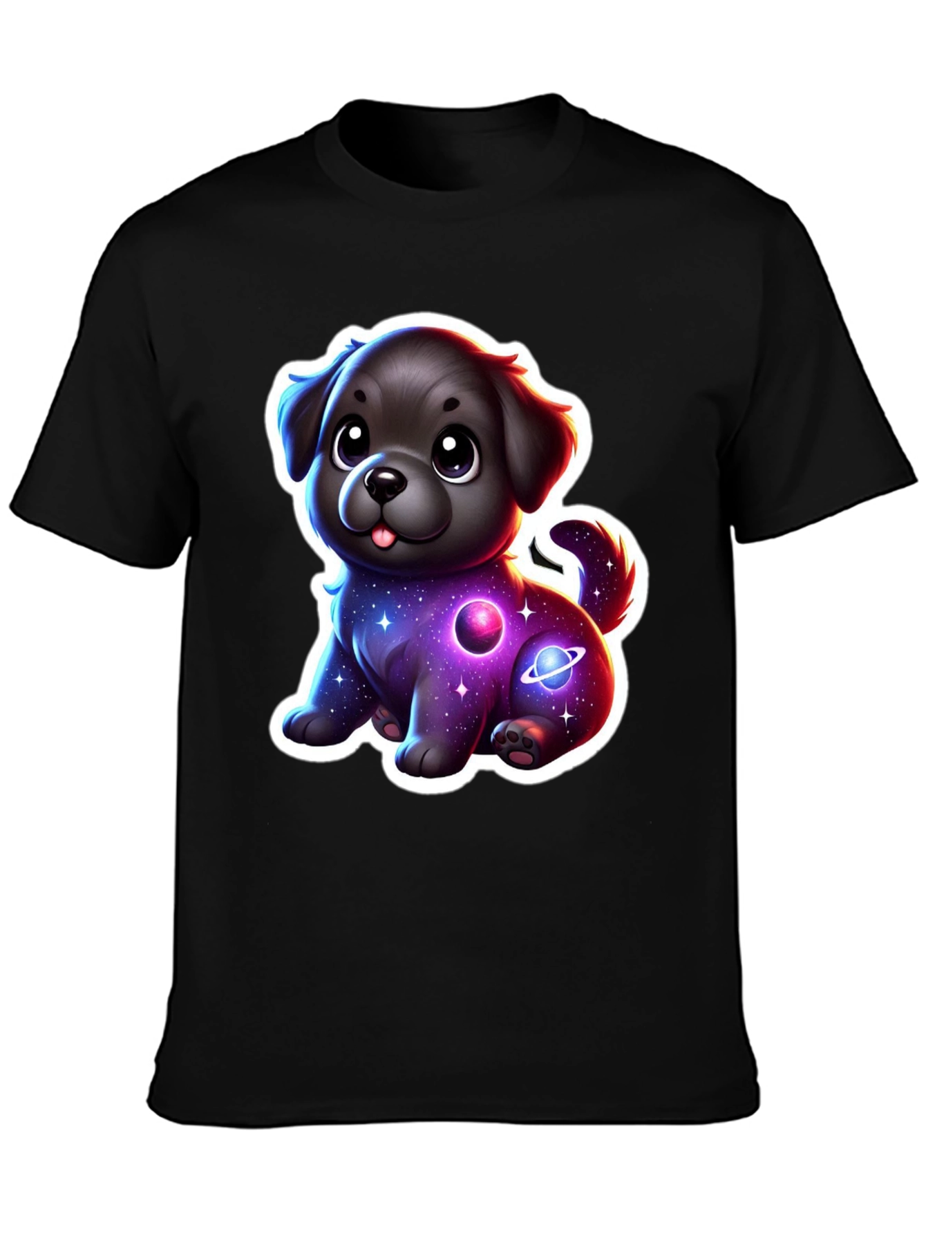 Cute Space Dog T-Shirt - Galaxy Puppy Design