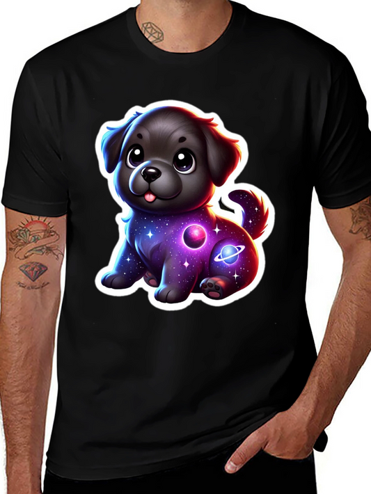 Cute Space Dog T-Shirt - Galaxy Puppy Design