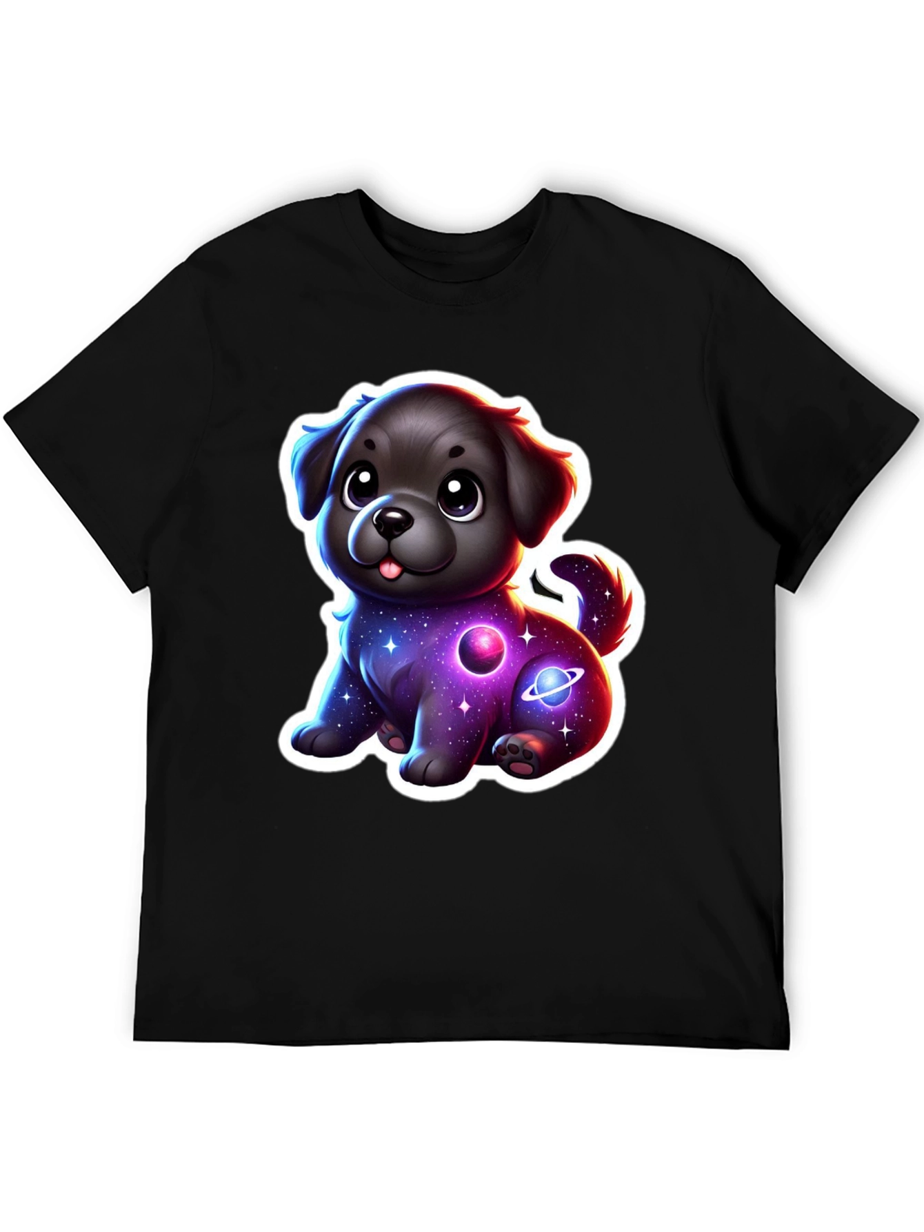 Cute Space Dog T-Shirt - Galaxy Puppy Design