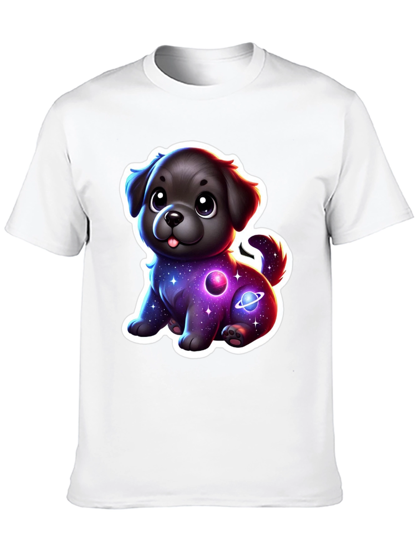 Cute Space Dog T-Shirt - Galaxy Puppy Design