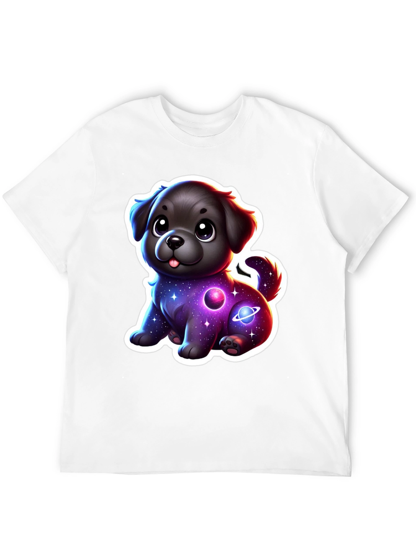 Cute Space Dog T-Shirt - Galaxy Puppy Design