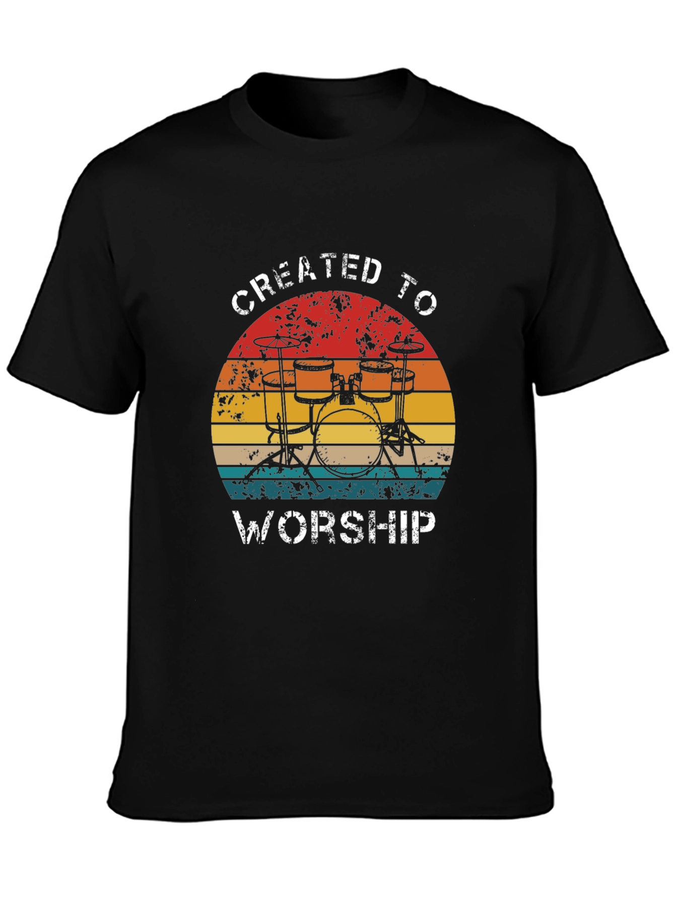 Created to Worship Drum Set T-Shirt