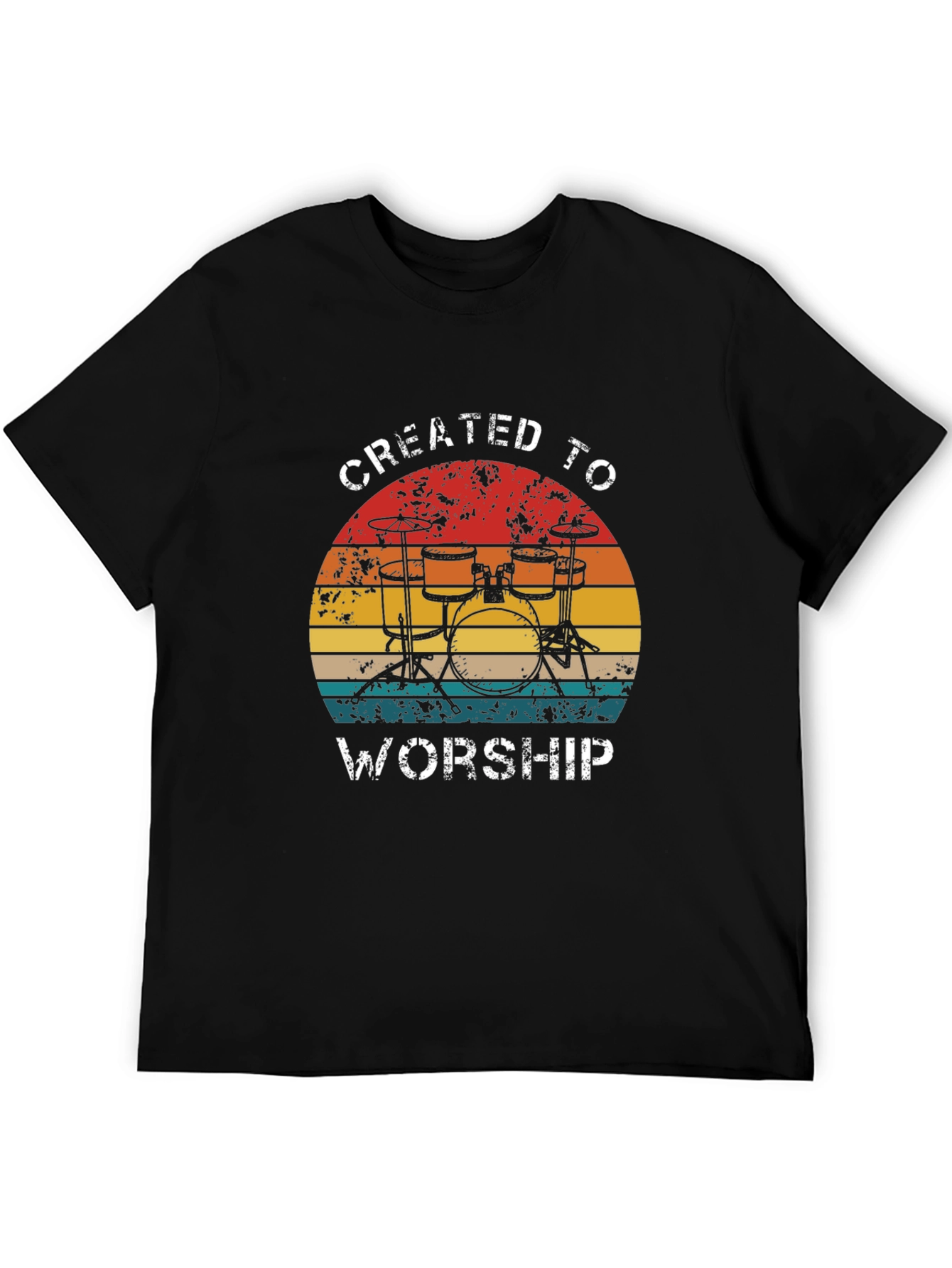 Created to Worship Drum Set T-Shirt
