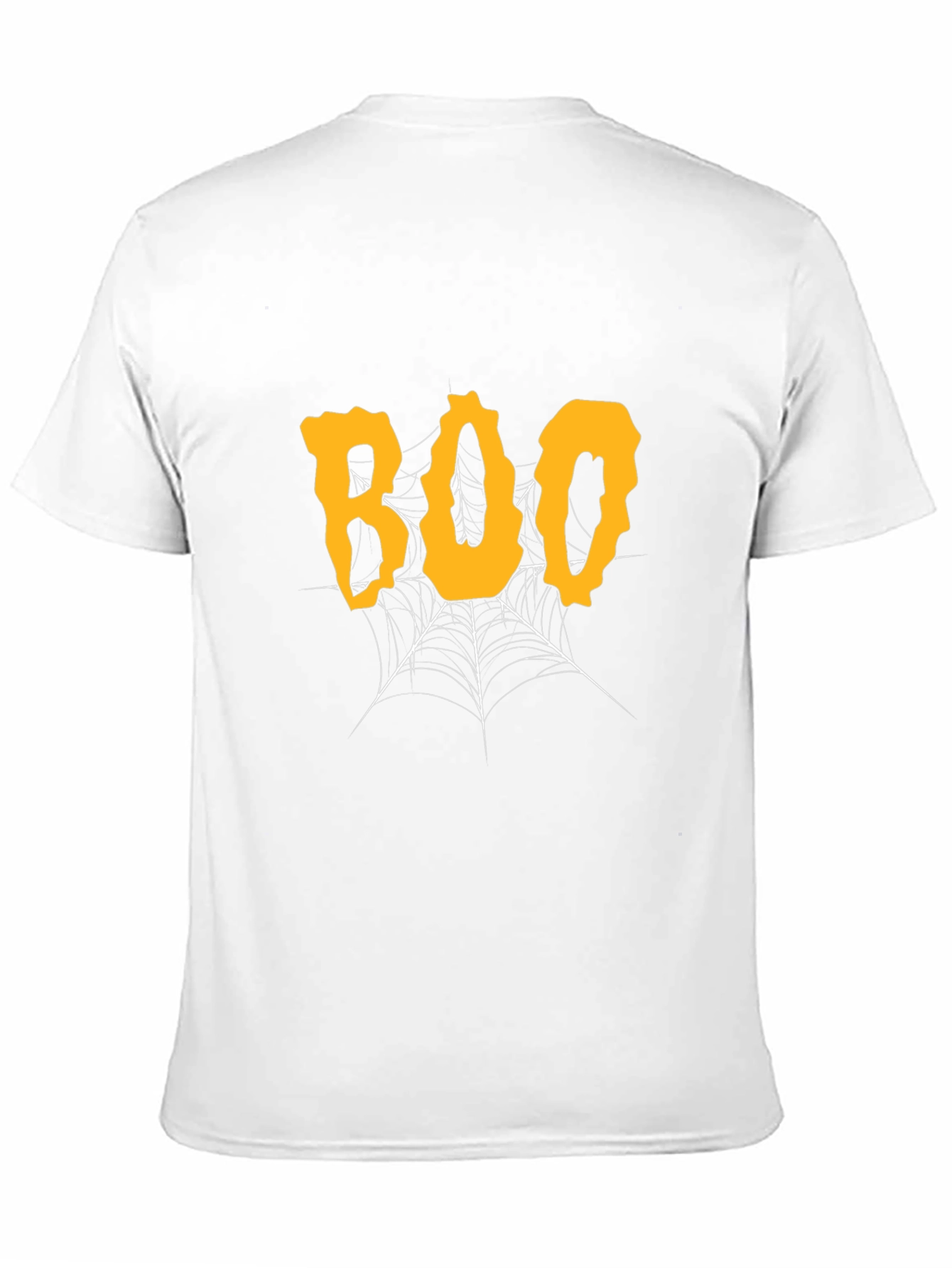 Halloween Boo Spiderweb Graphic Tee - Black