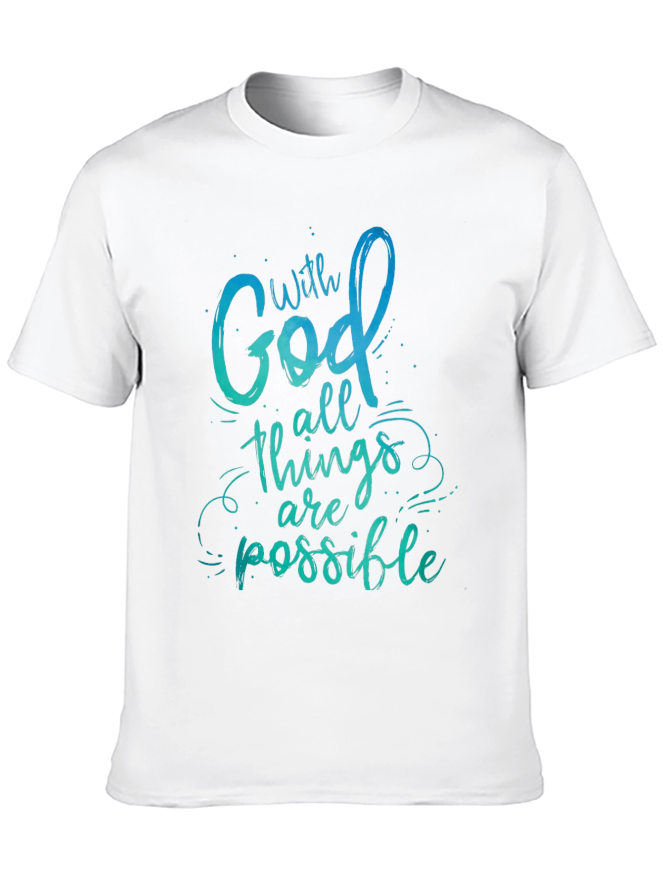 With God All Things Are Possible Black T-Shirt