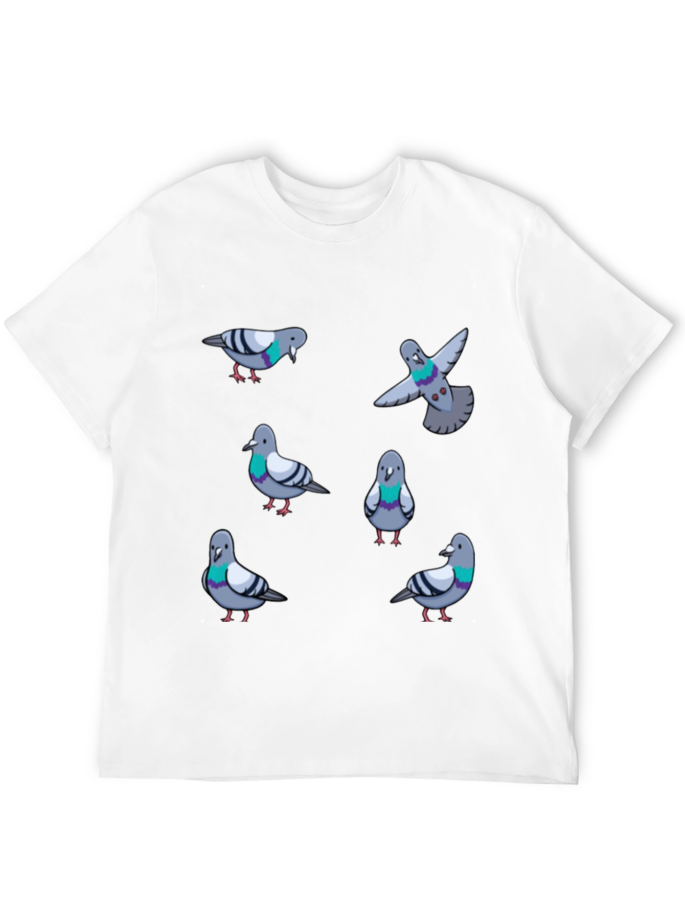 Pigeon Pattern T-Shirt - Urban Bird Lovers Tee