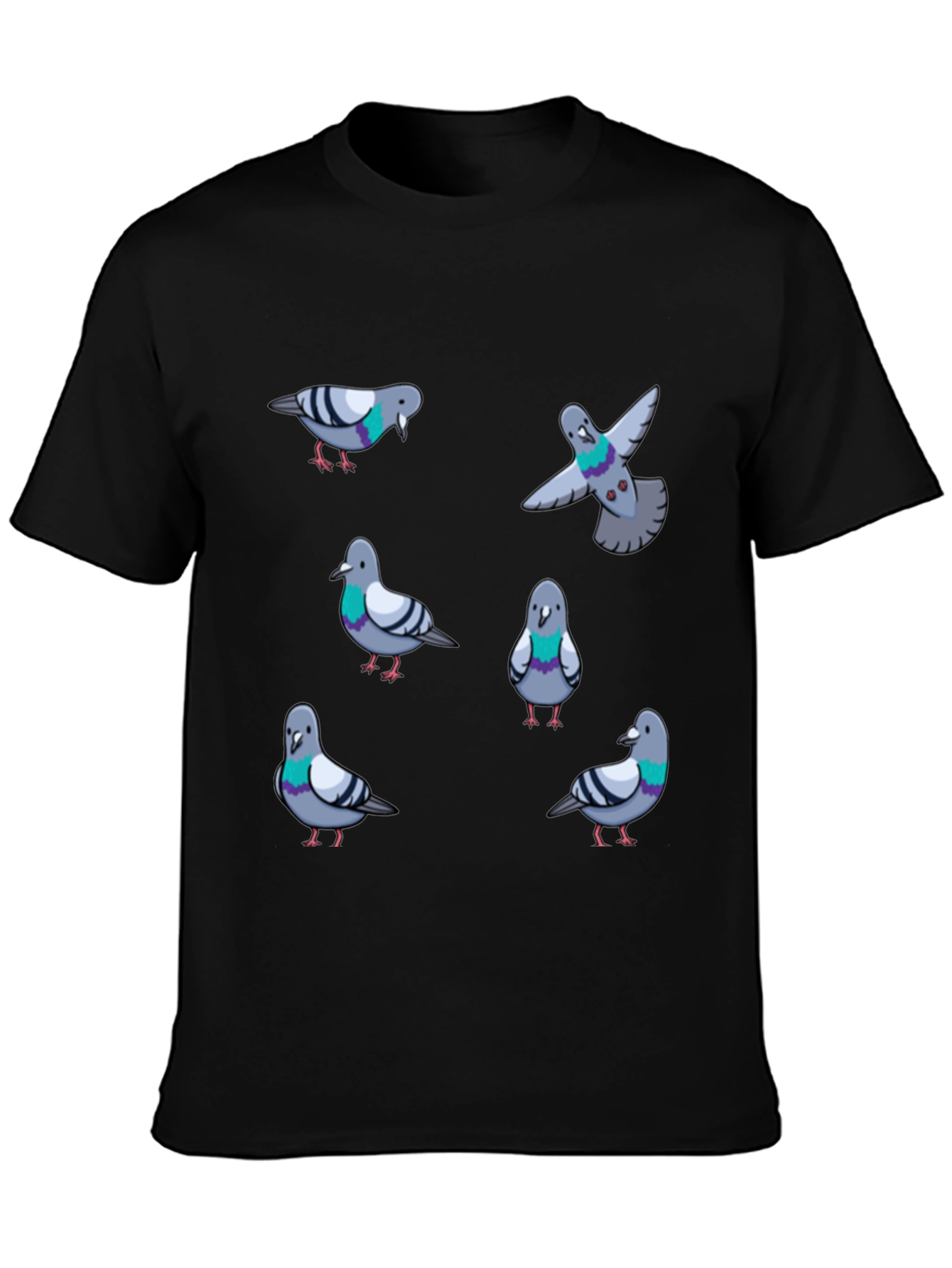 Pigeon Pattern T-Shirt - Urban Bird Lovers Tee
