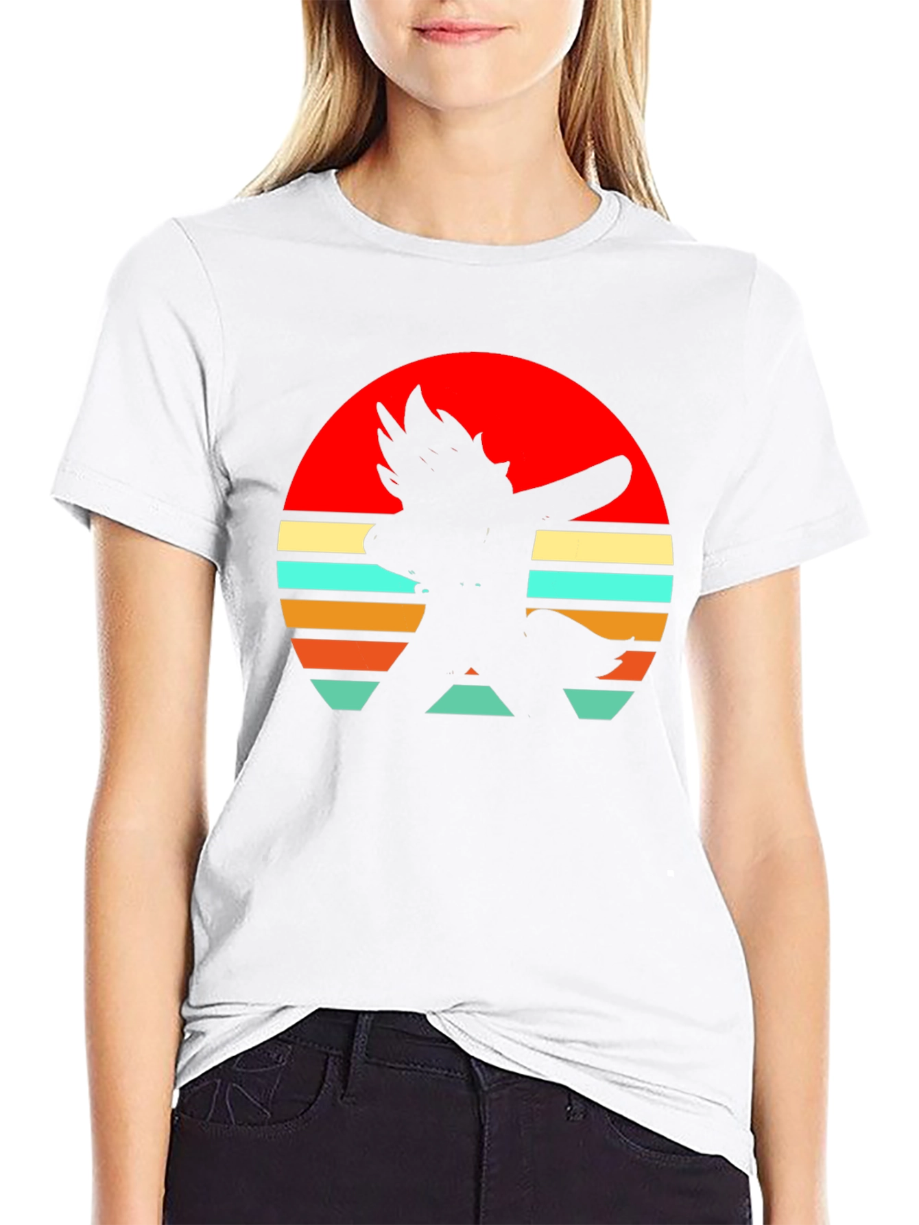 Retro Sunset Silhouette Tee - Stylish Graphic T-Shirt