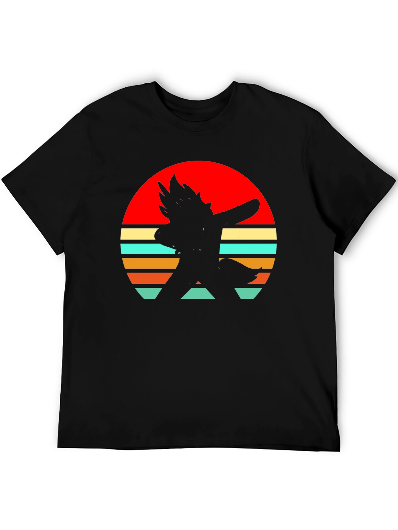Retro Sunset Silhouette Tee - Stylish Graphic T-Shirt
