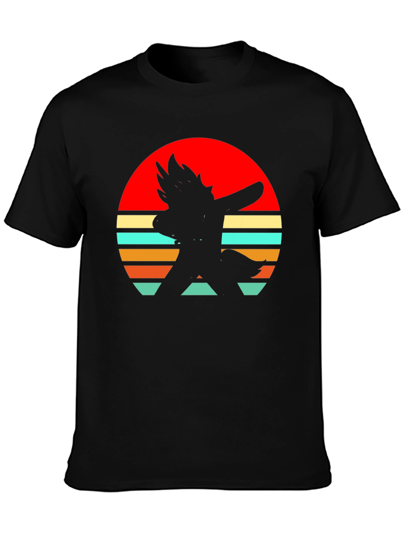 Retro Sunset Silhouette Tee - Stylish Graphic T-Shirt