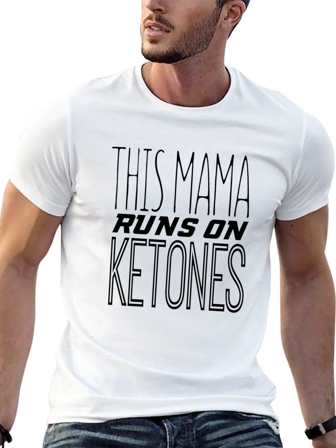 This Mama Runs on Ketones Black T-Shirt