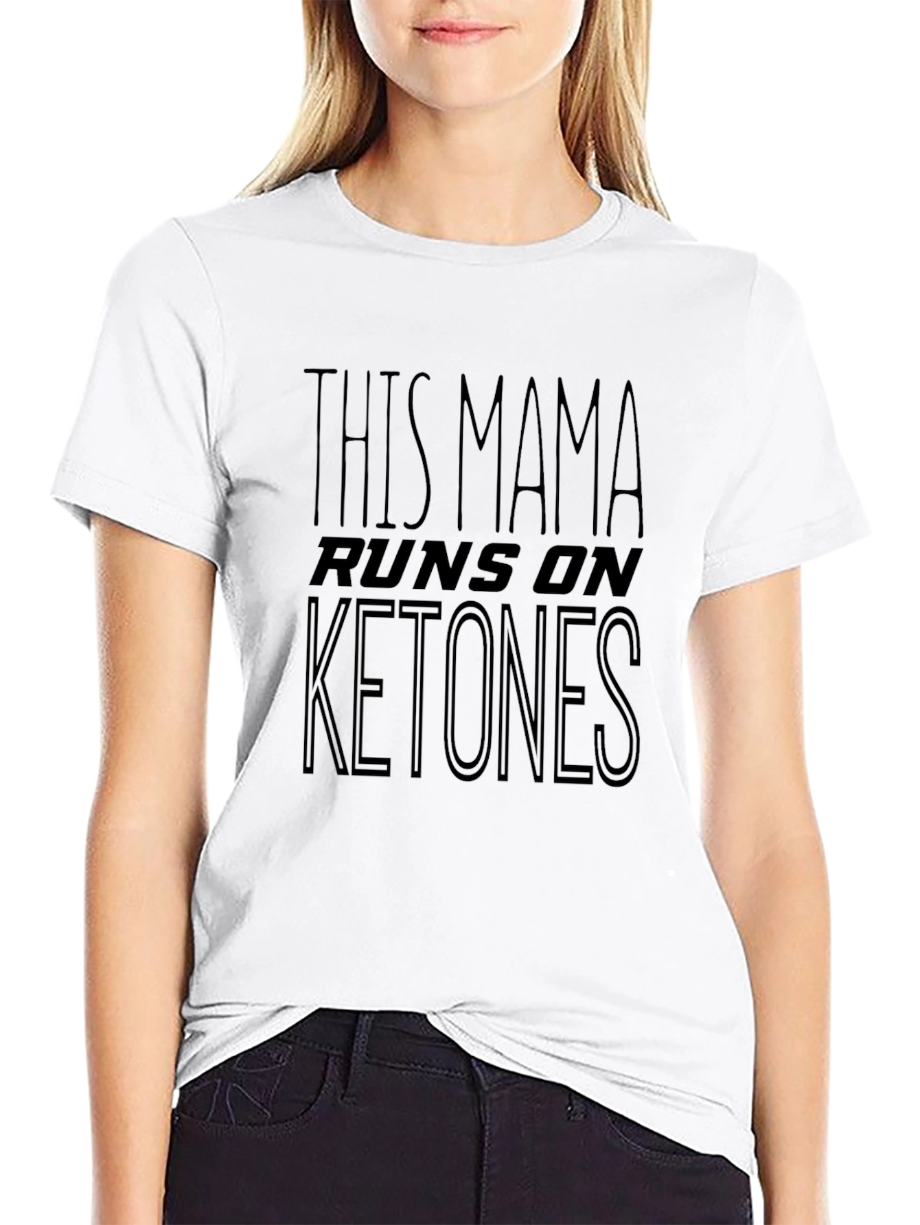 This Mama Runs on Ketones Black T-Shirt