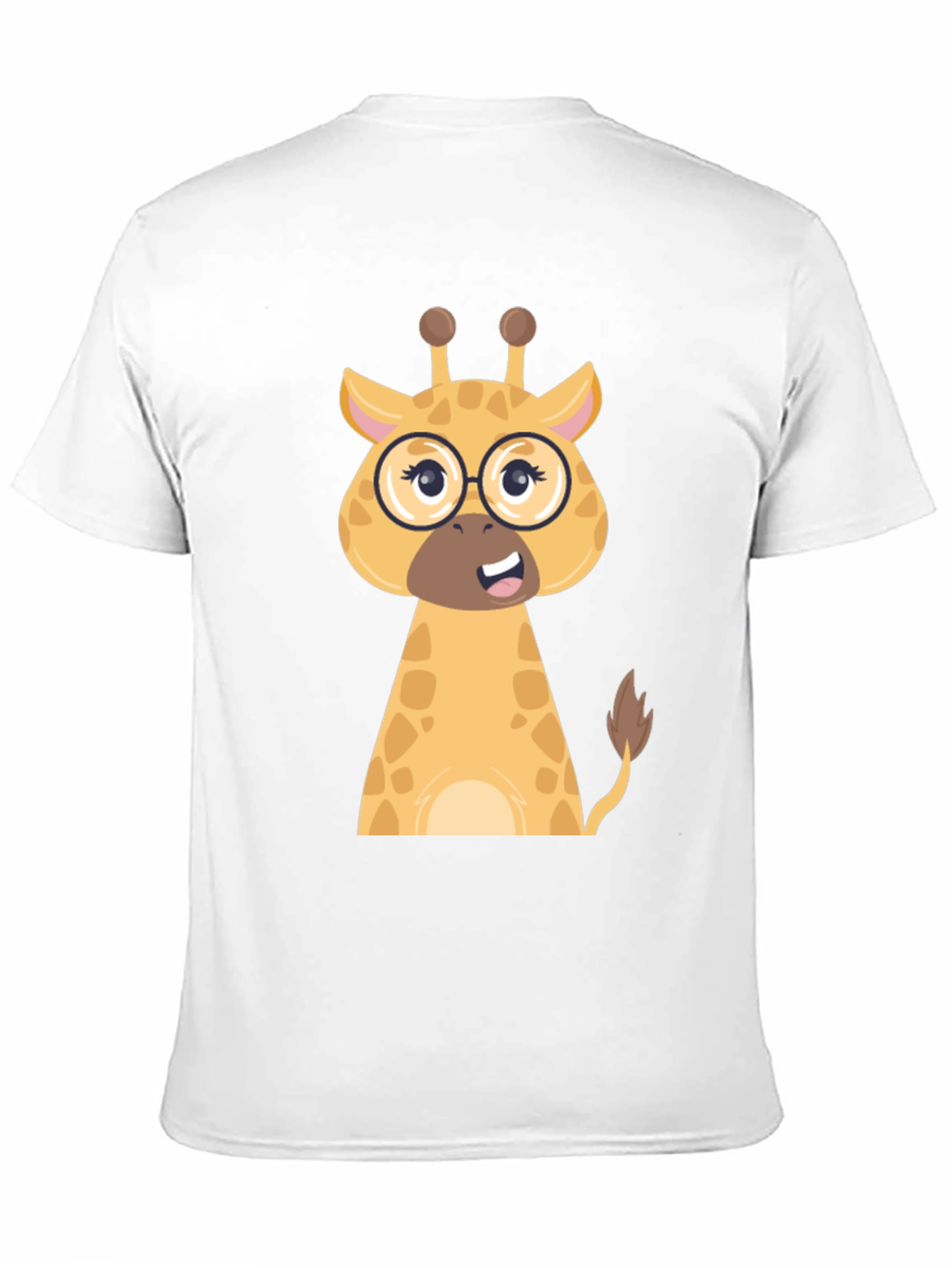 Giraffe Graphic Tee - Black Cotton Blend