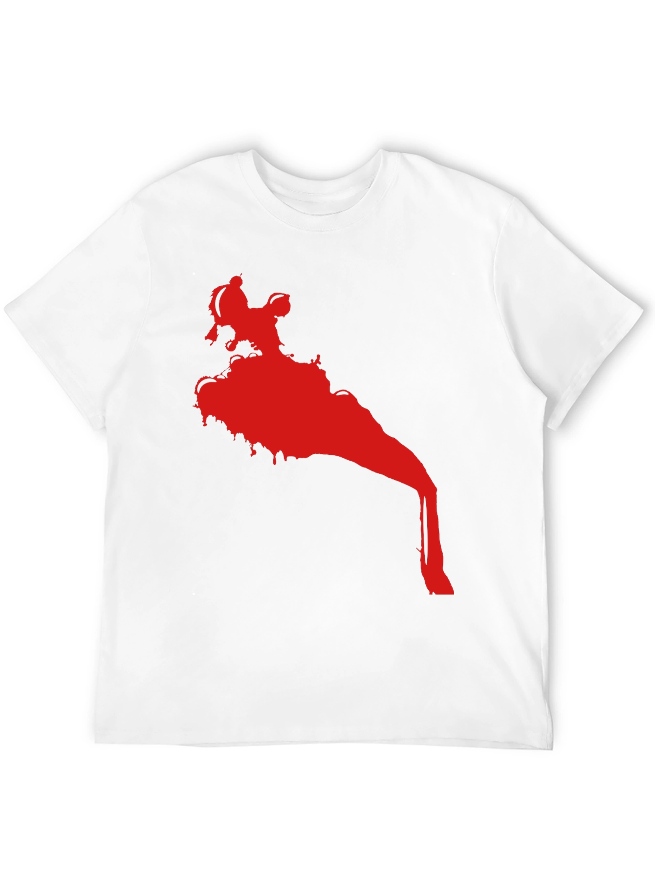 Statement Black T-Shirt with Red Graphic