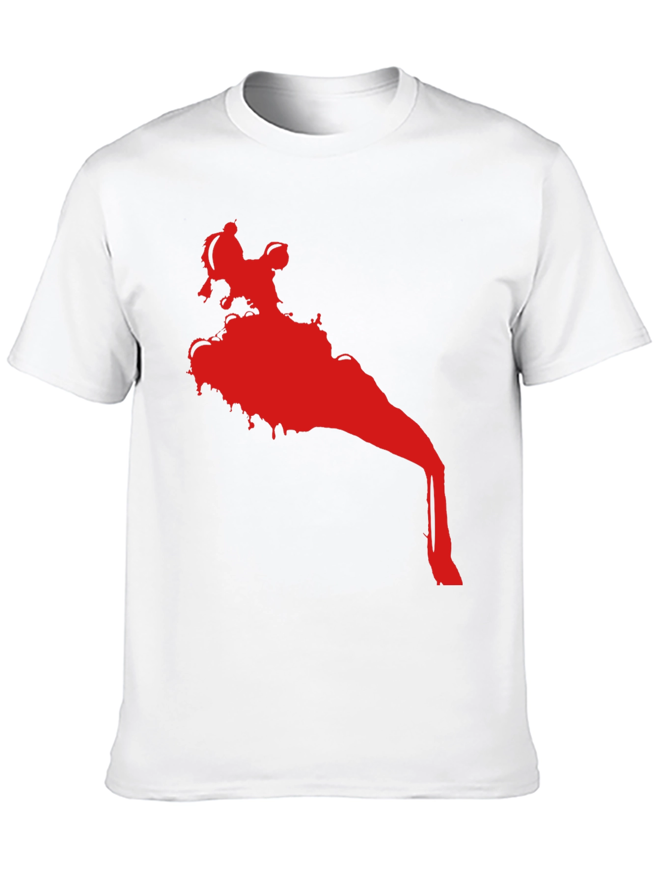 Statement Black T-Shirt with Red Graphic
