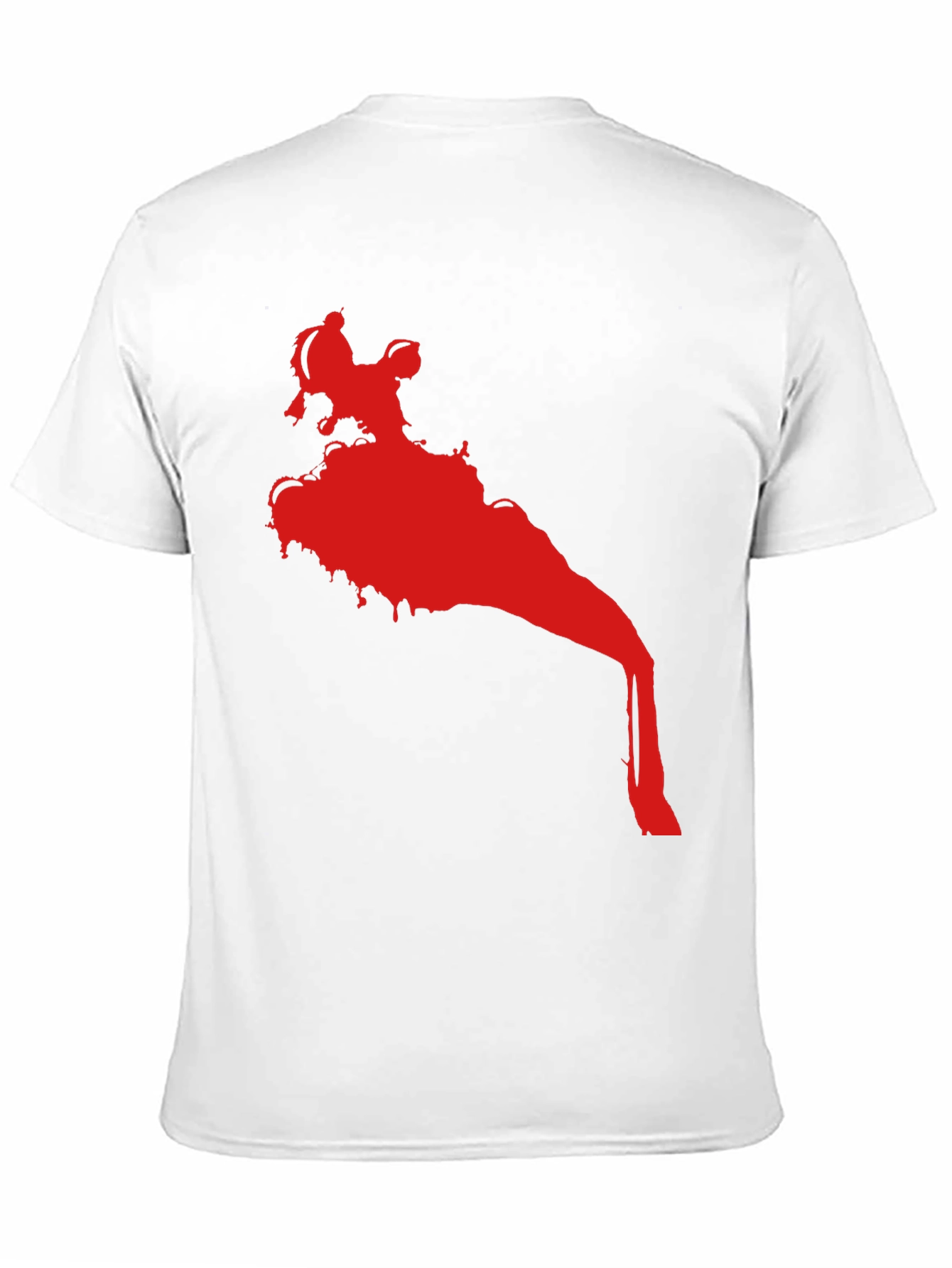 Statement Black T-Shirt with Red Graphic
