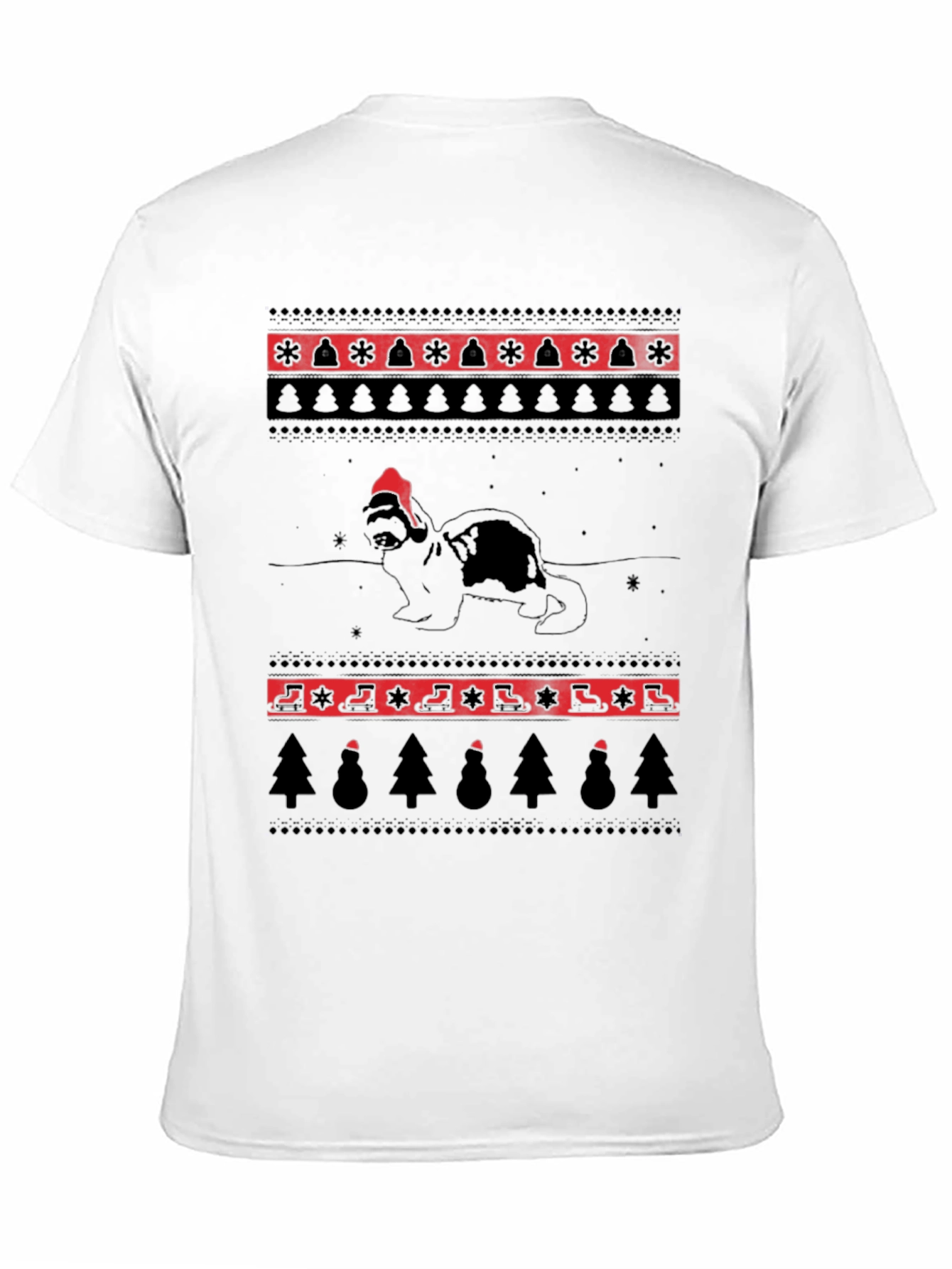 Festive Ferret Christmas Pattern Tee