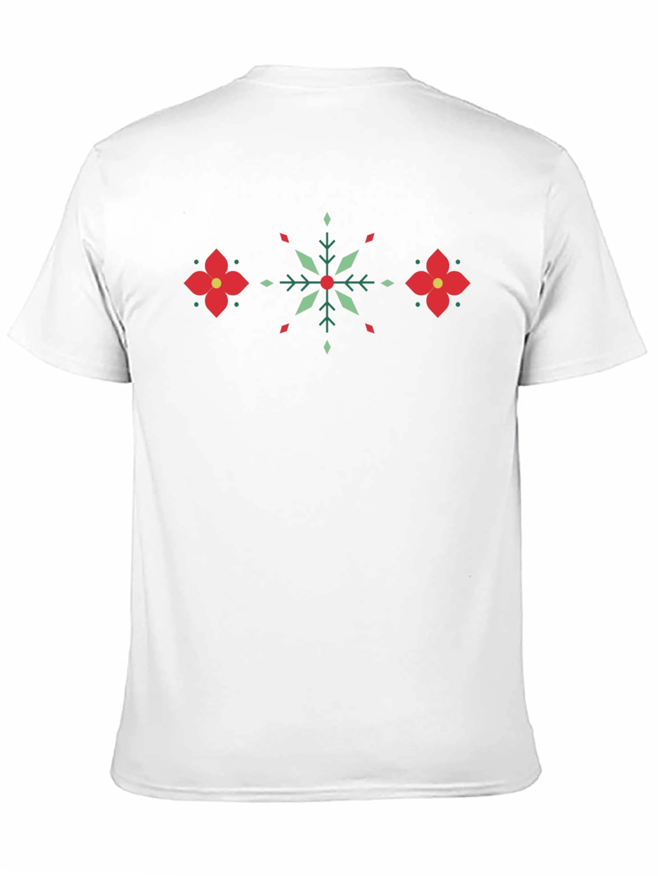 Festive Geometric Floral Pattern T-Shirt