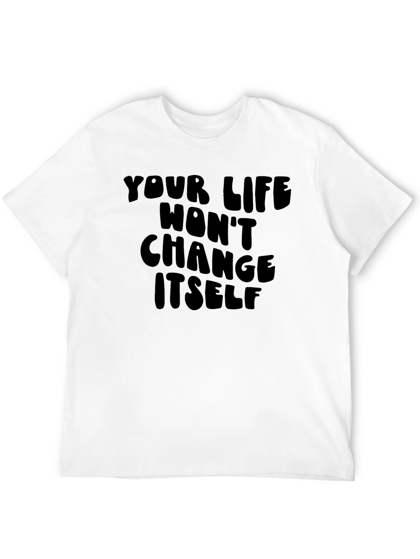 Motivational Black T-Shirt - Change Yourself