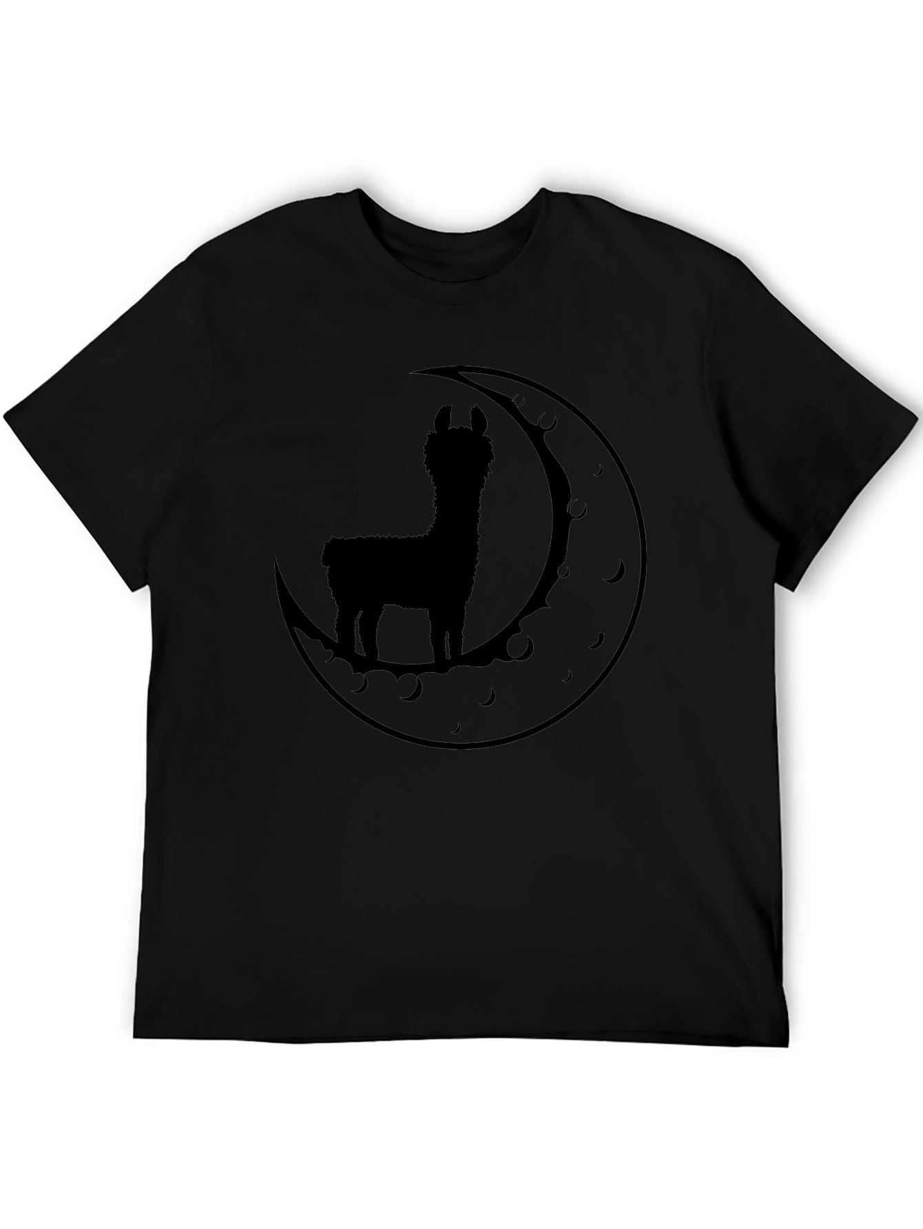 Llama Moon Silhouette T-Shirt - Black Graphic Tee