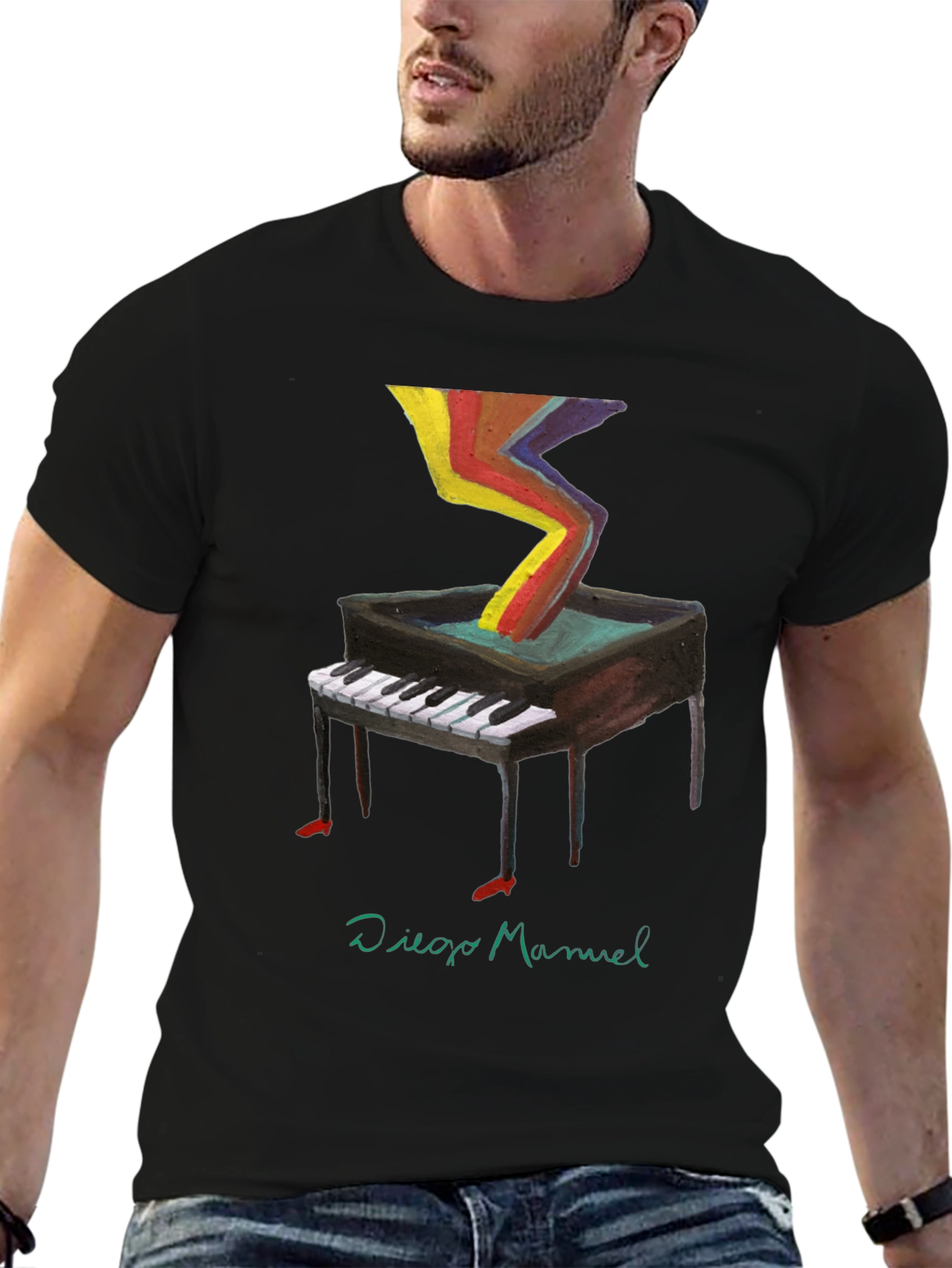 Abstract Piano T-Shirt - Unique Art Tee