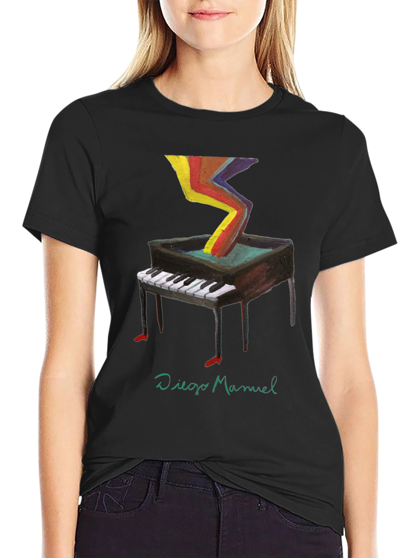Abstract Piano T-Shirt - Unique Art Tee