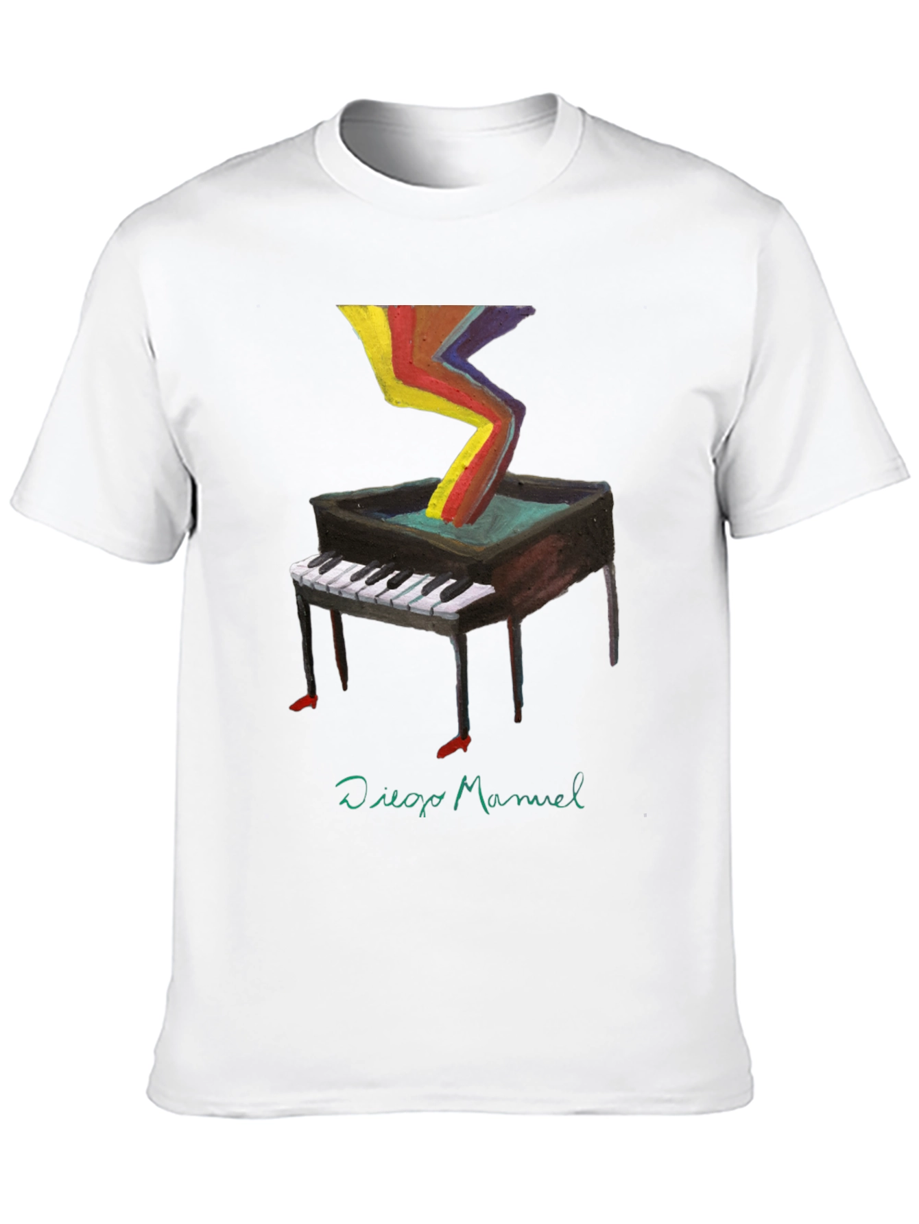 Abstract Piano T-Shirt - Unique Art Tee
