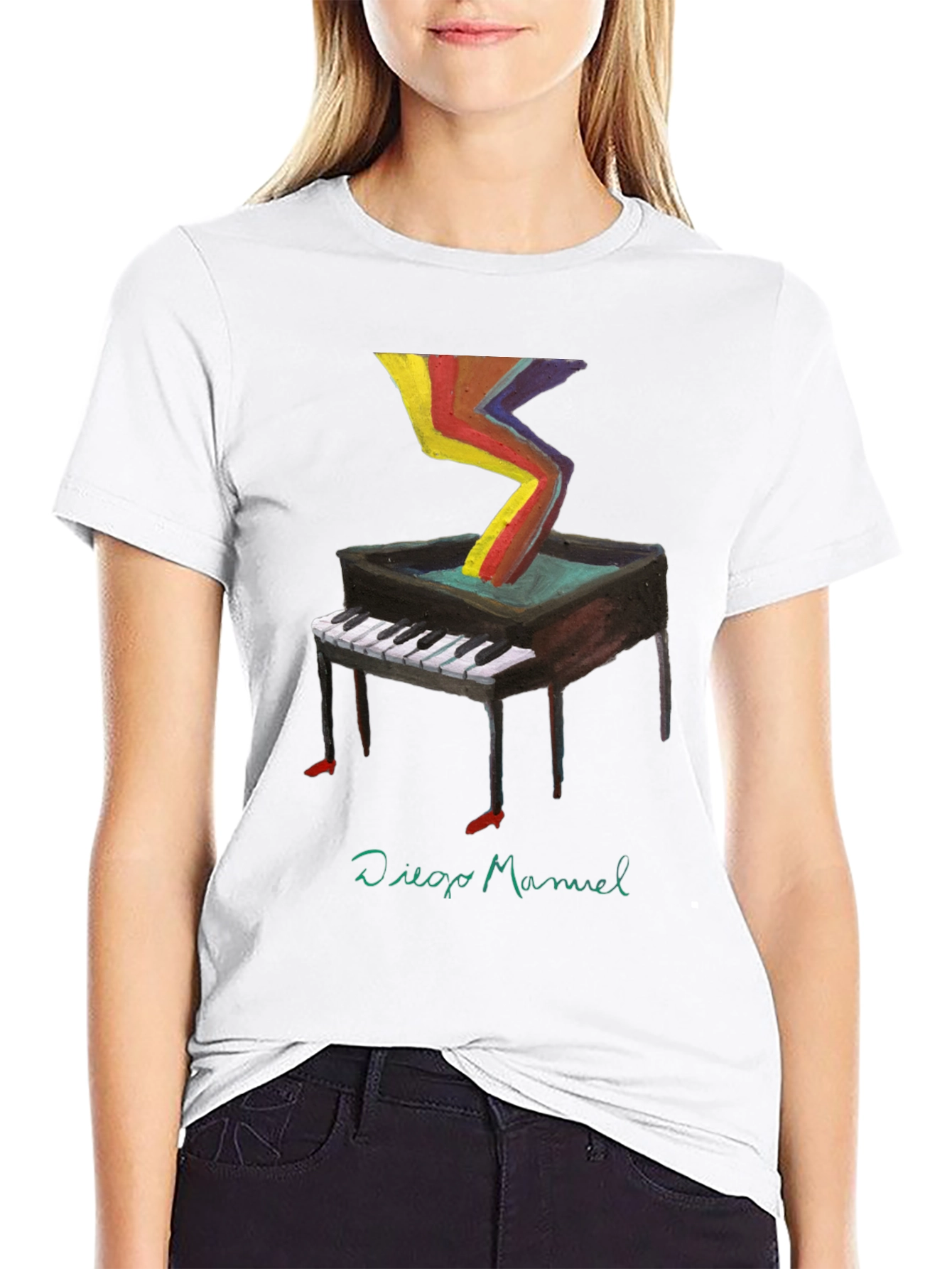 Abstract Piano T-Shirt - Unique Art Tee
