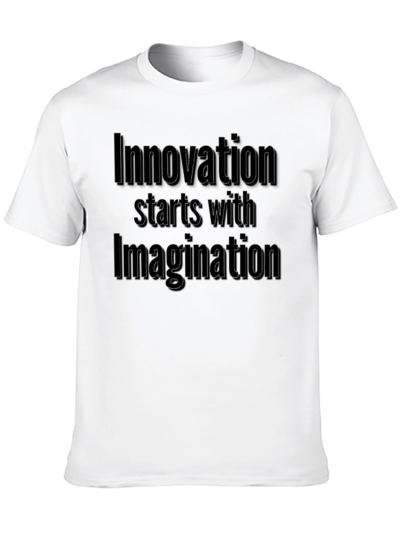 Innovation Imagination Black Graphic T-Shirt