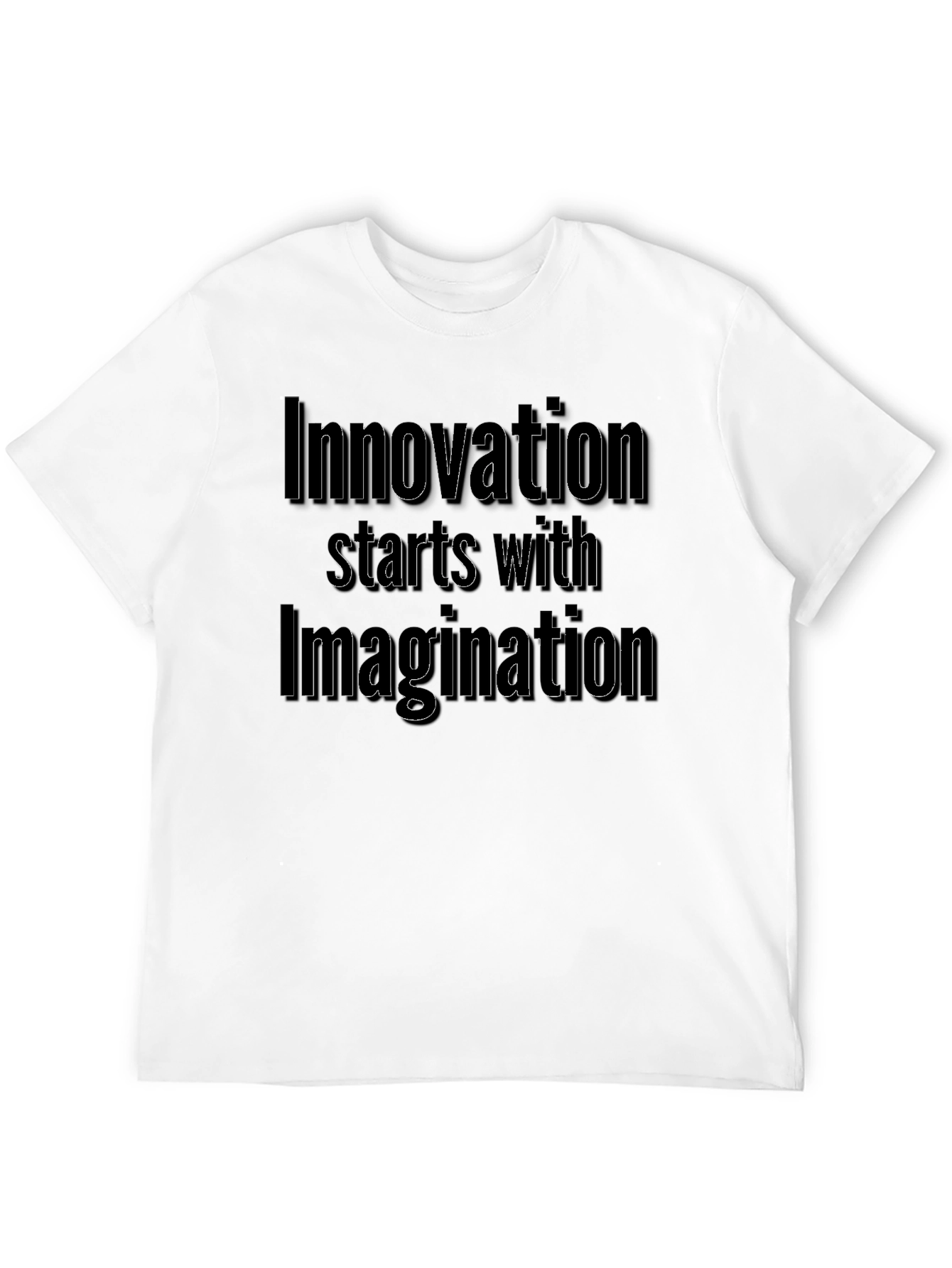 Innovation Imagination Black Graphic T-Shirt