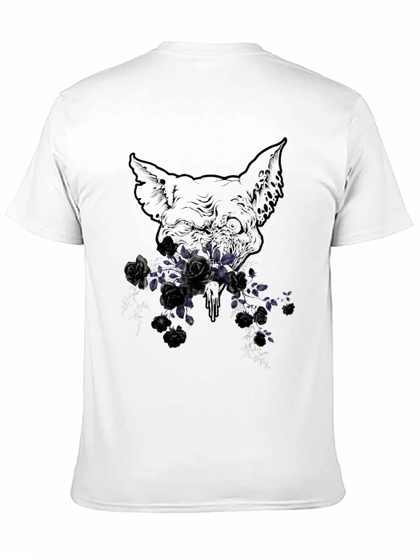 Floral Skull Graphic Print T-Shirt