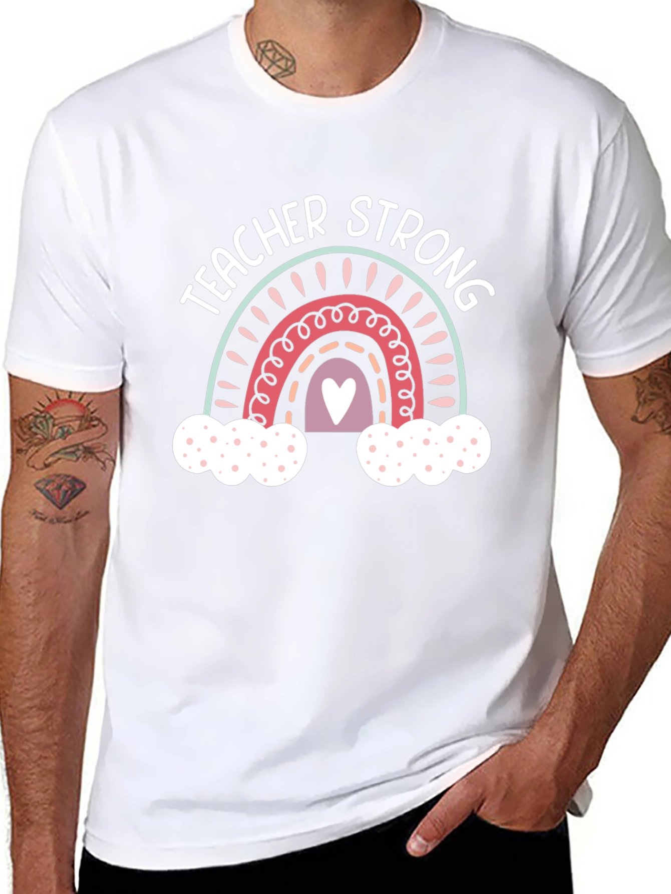 Teacher Strong Rainbow Graphic Tee