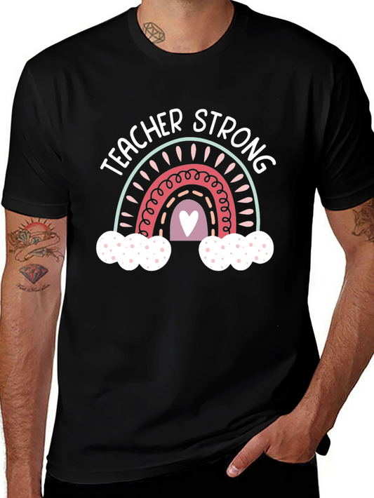Teacher Strong Rainbow Graphic Tee