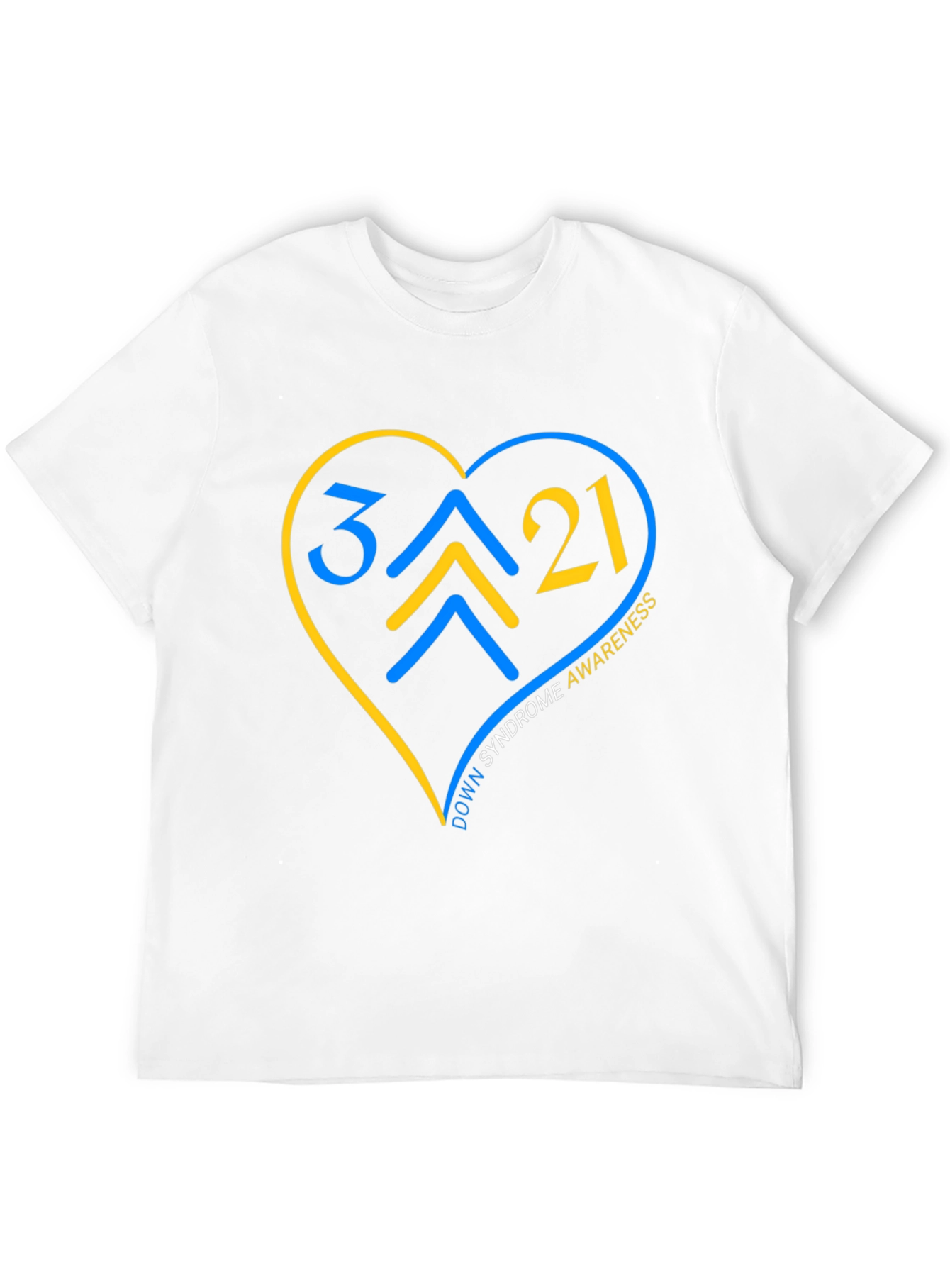 Down Syndrome Awareness T-Shirt - Heart Design
