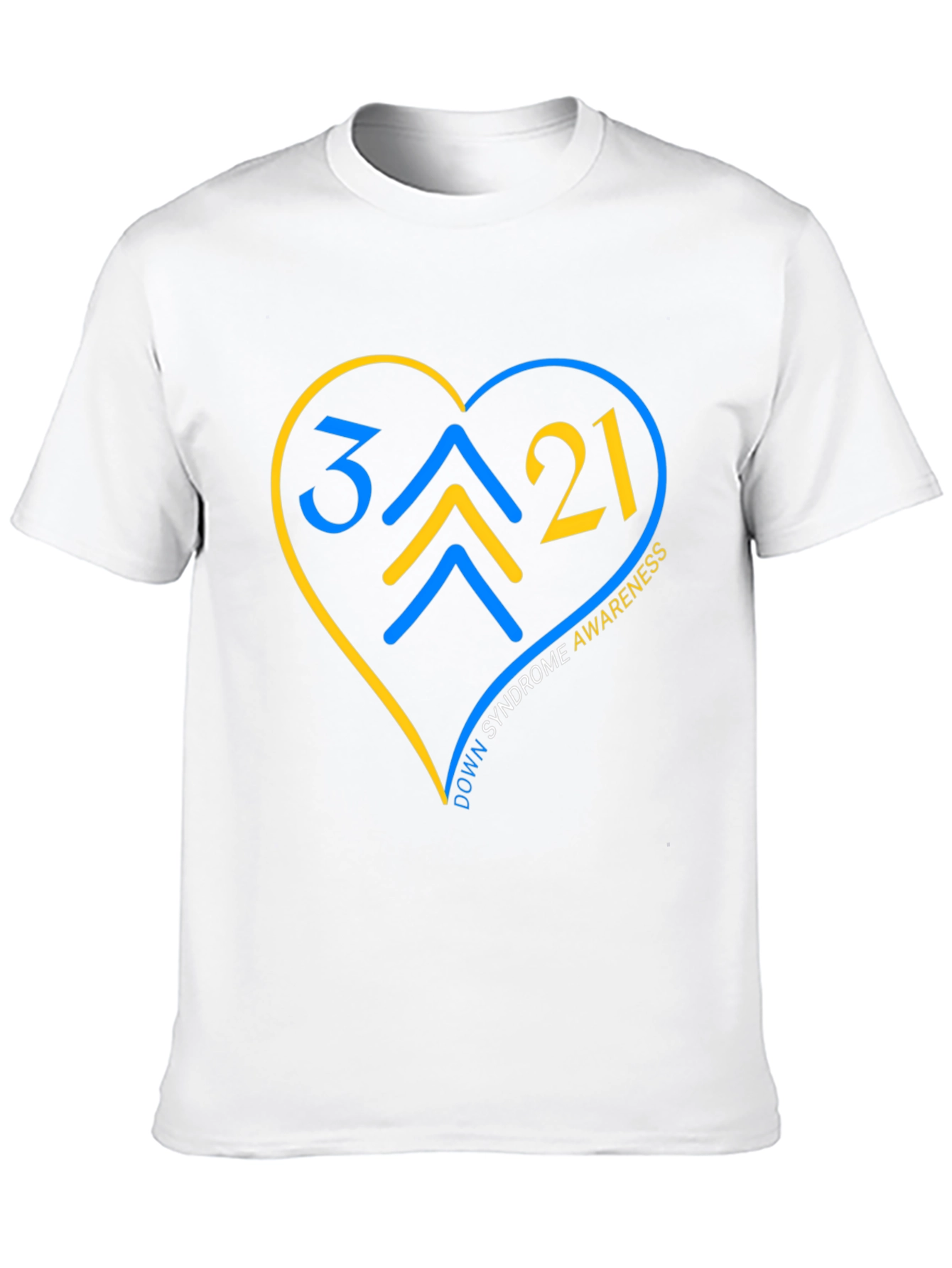 Down Syndrome Awareness T-Shirt - Heart Design