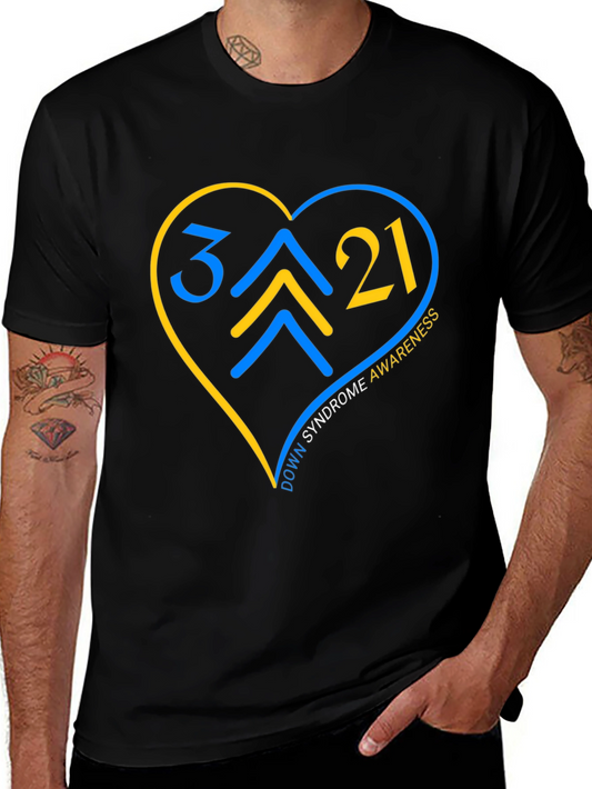 Down Syndrome Awareness T-Shirt - Heart Design