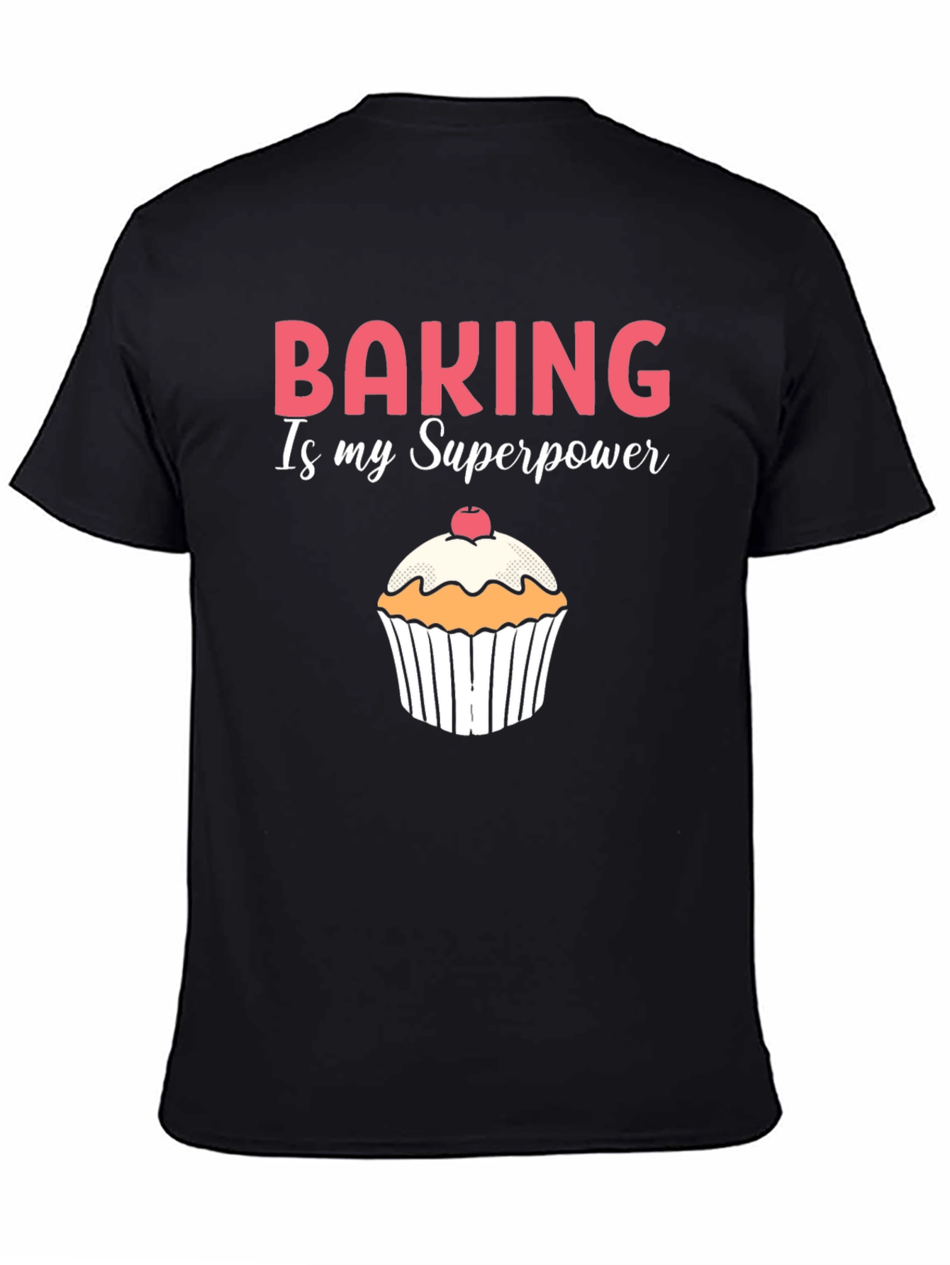 Baking is My Superpower Black T-Shirt