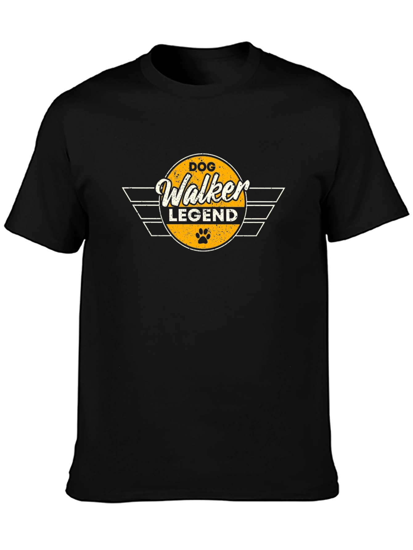 Dog Walker Legend Black T-Shirt