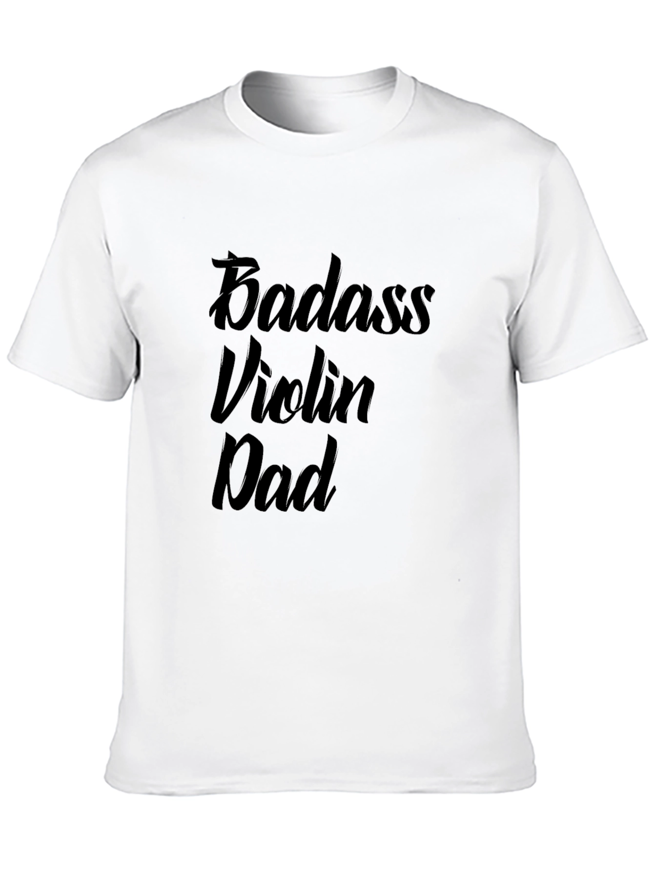 Badass Violin Dad Black T-Shirt