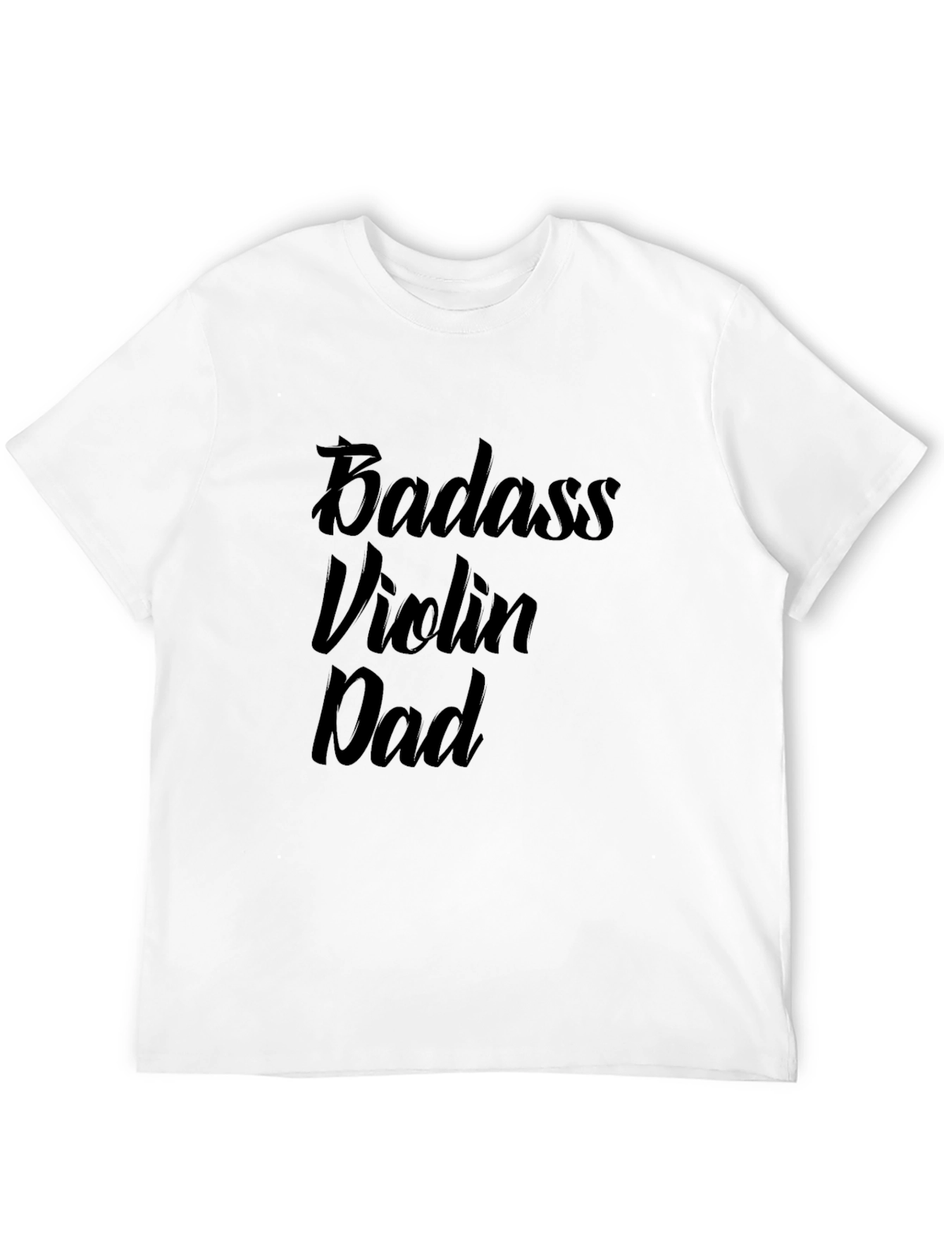 Badass Violin Dad Black T-Shirt