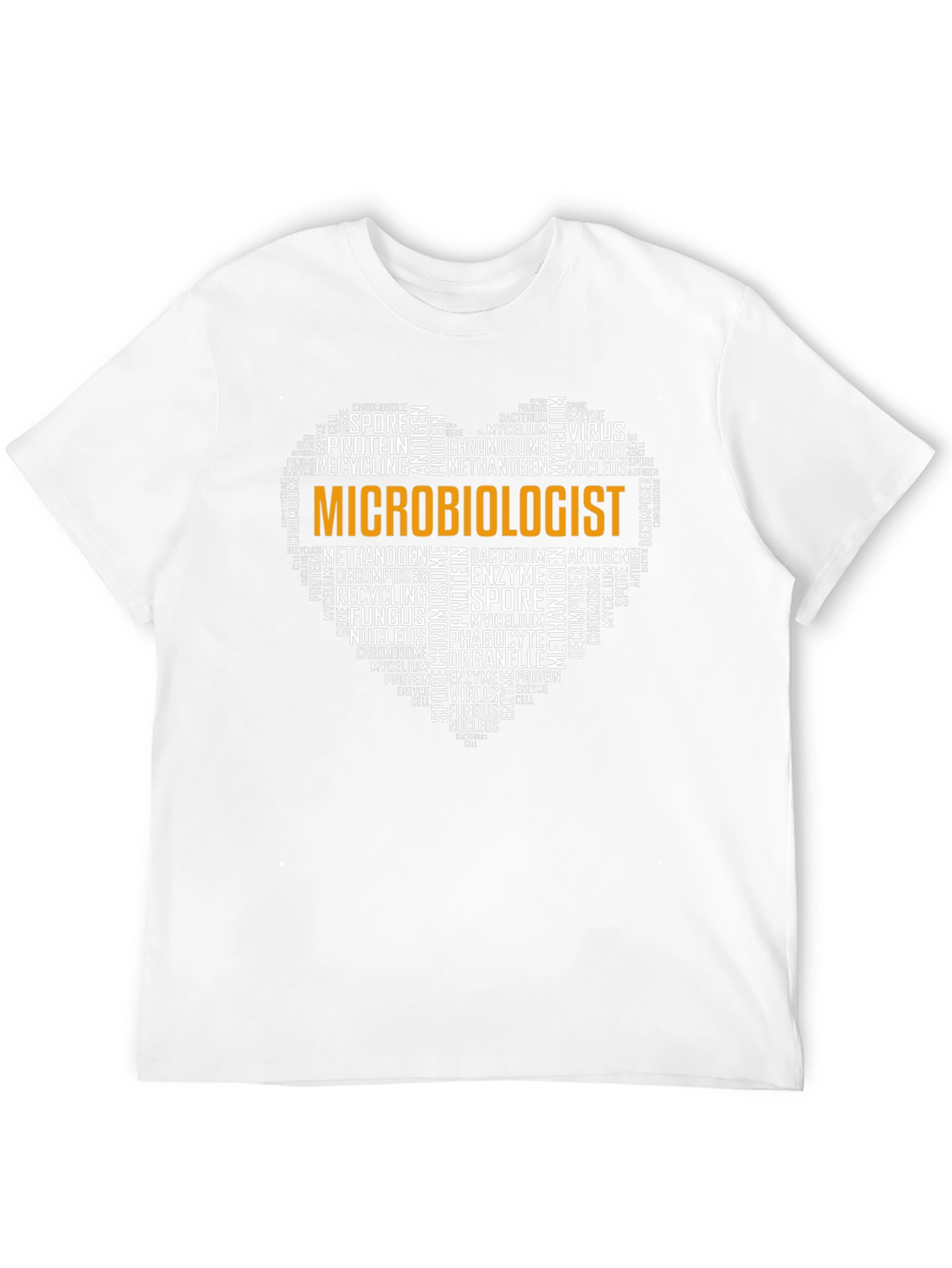 Microbiologist Word Art Heart T-Shirt