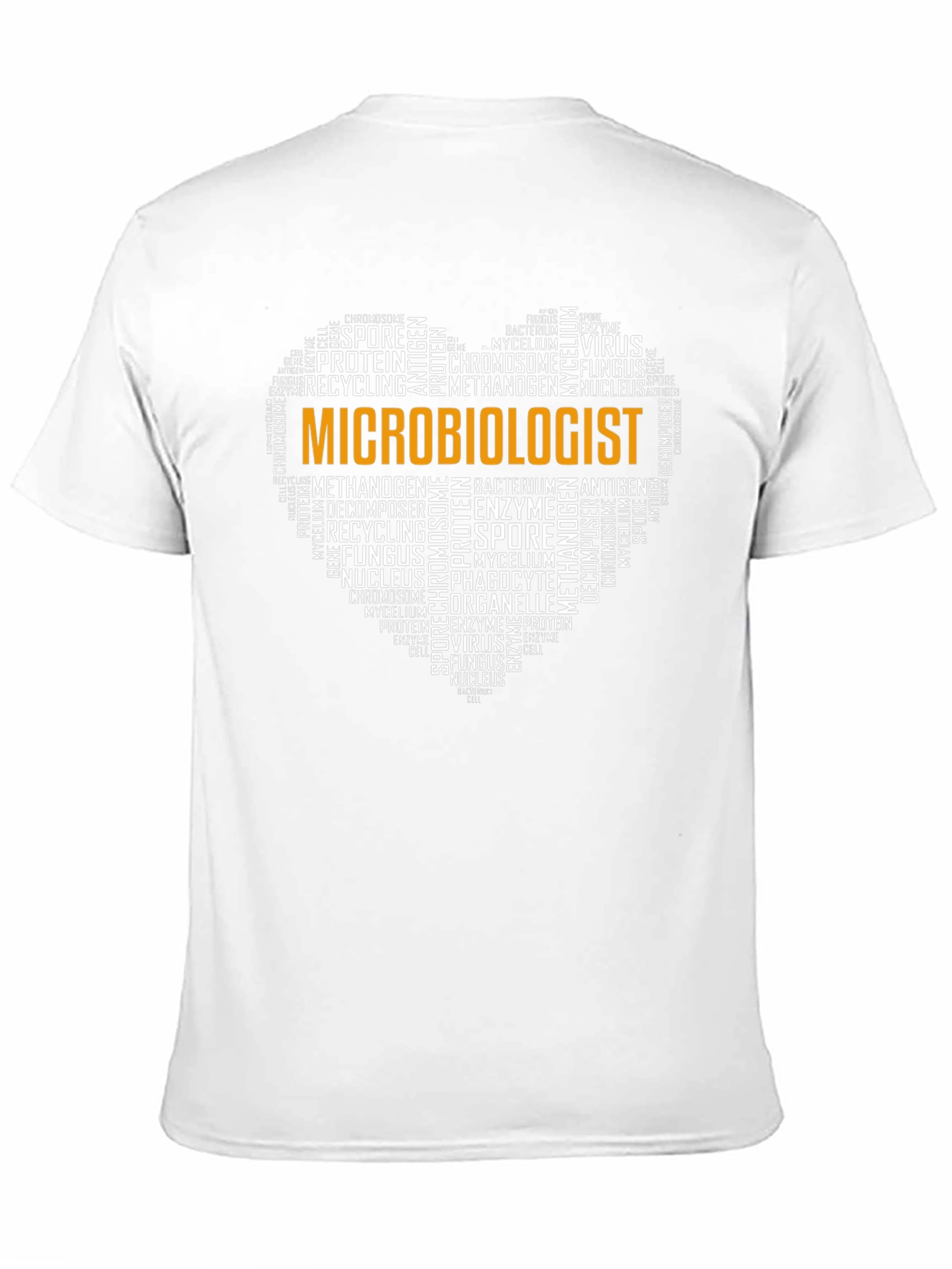 Microbiologist Word Art Heart T-Shirt